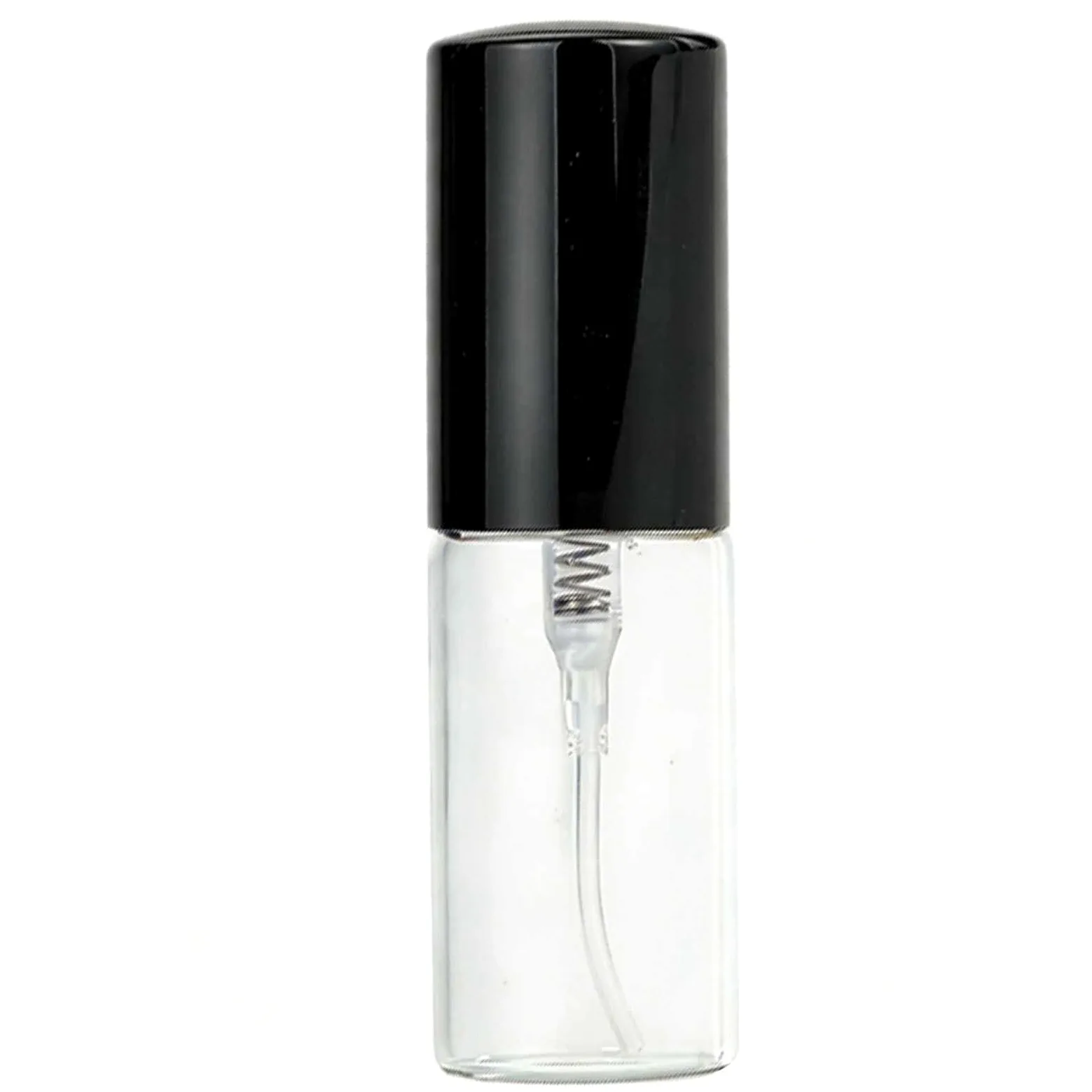 Set di mini flaconi spray per profumo in vetro trasparente, ricaricabili, 5 ml, per viaggi, vita quotidiana, 50 pezzi (vetro nero da 5 ml)