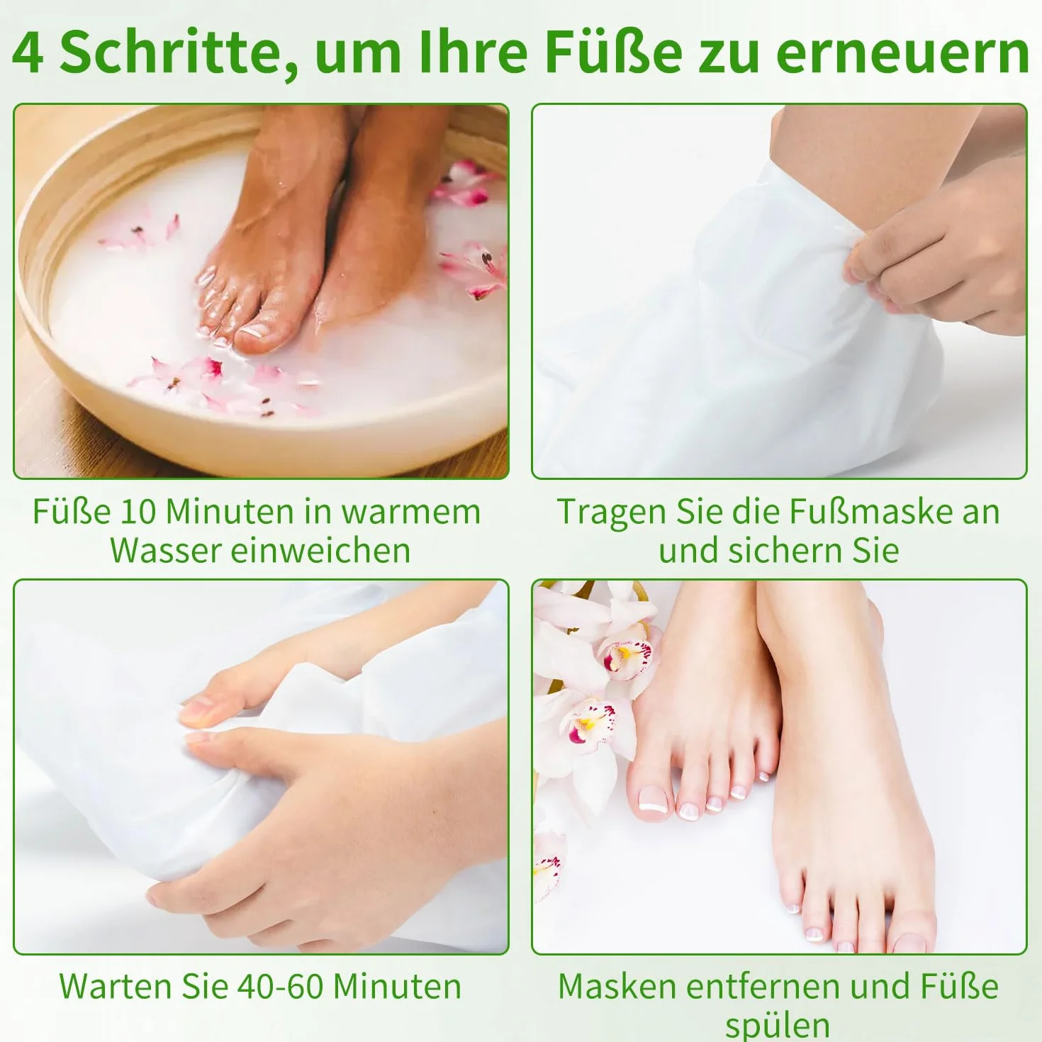 Calzini esfolianti per piedi, maschera peeling pied, confezione da 3 paia, trattamento anticalli (aloe vera)