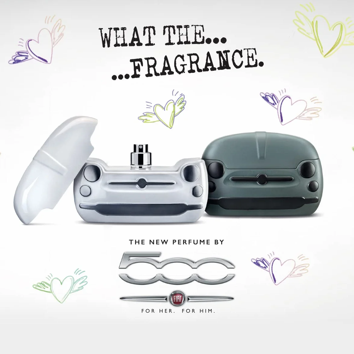 FIAT 500 HER | Confezione Regalo, Profumo Donna da 50ml con Beauty Case, Fragranza Fresca e Delicata