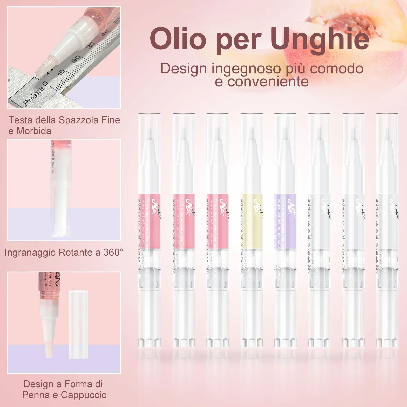 AISEELY Olio Nutriente per Cuticole Unghie - Set da 15 Penne per Manicure/Pedicure, per Riparare e Idratare Cuticole Secche e Unghie Screpolate