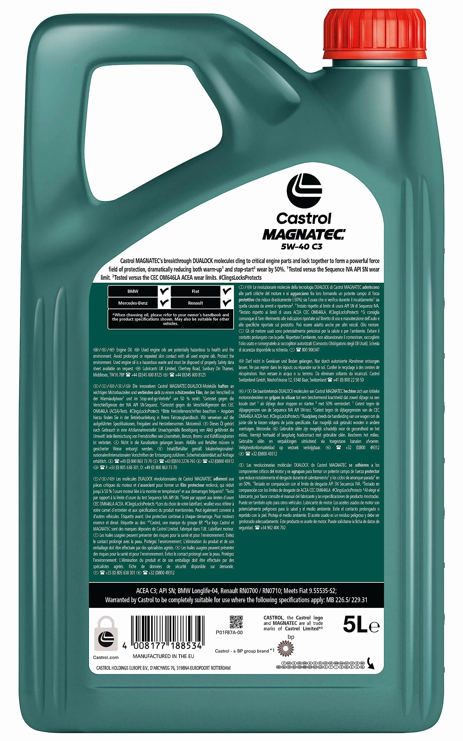 Castrol MAGNATEC 5W-40 C3 Olio Motore 5L