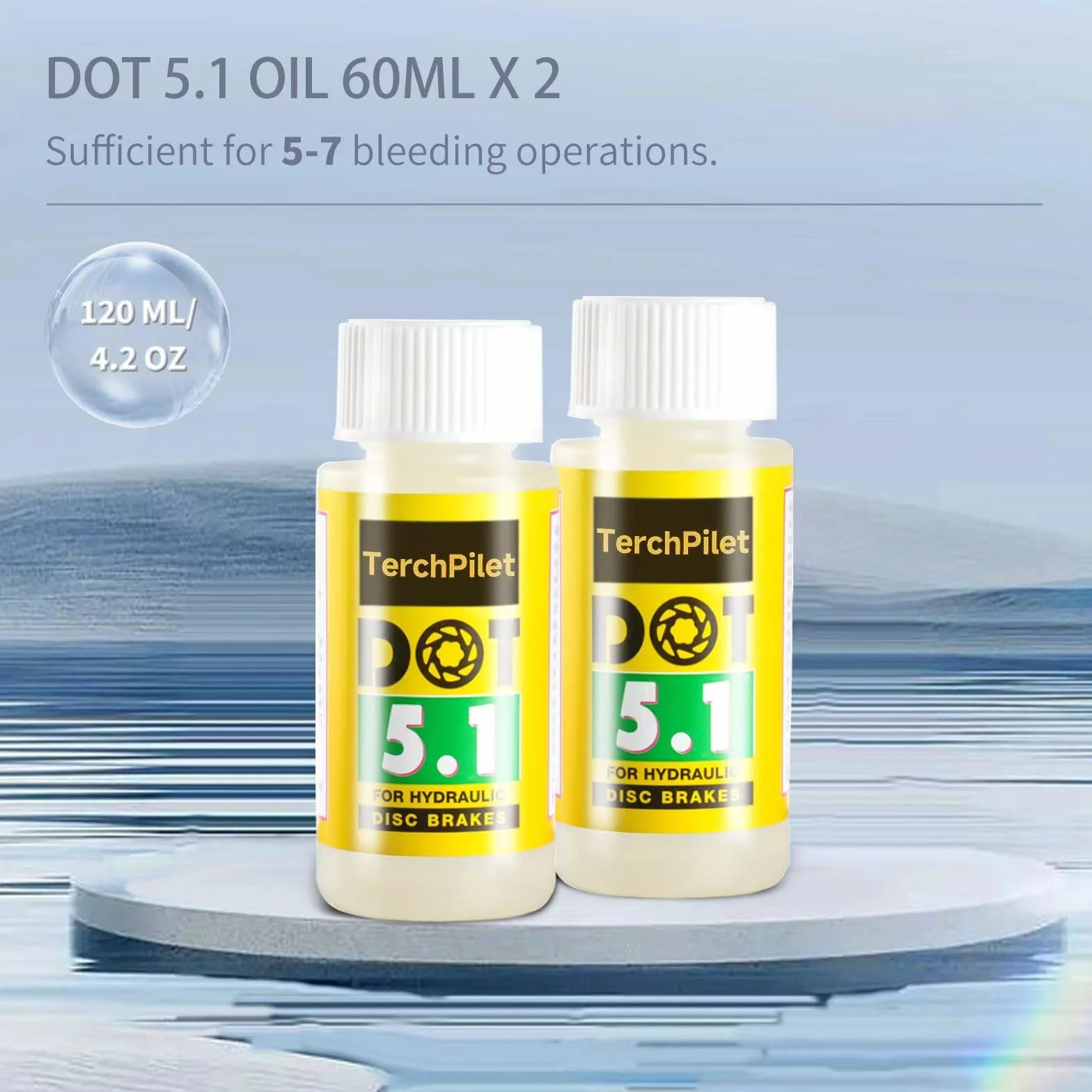 Olio DOT 5.1 ad alte prestazioni per freni a disco idraulici 120 ml
