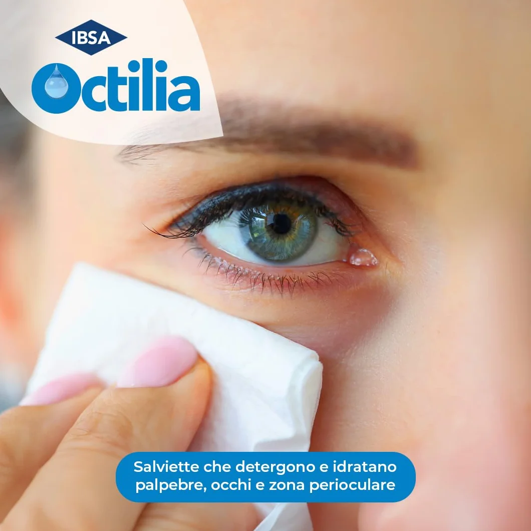 Octilia Salviette | 20 garze monouso per la detersione della zona perioculare di adulti e bambini