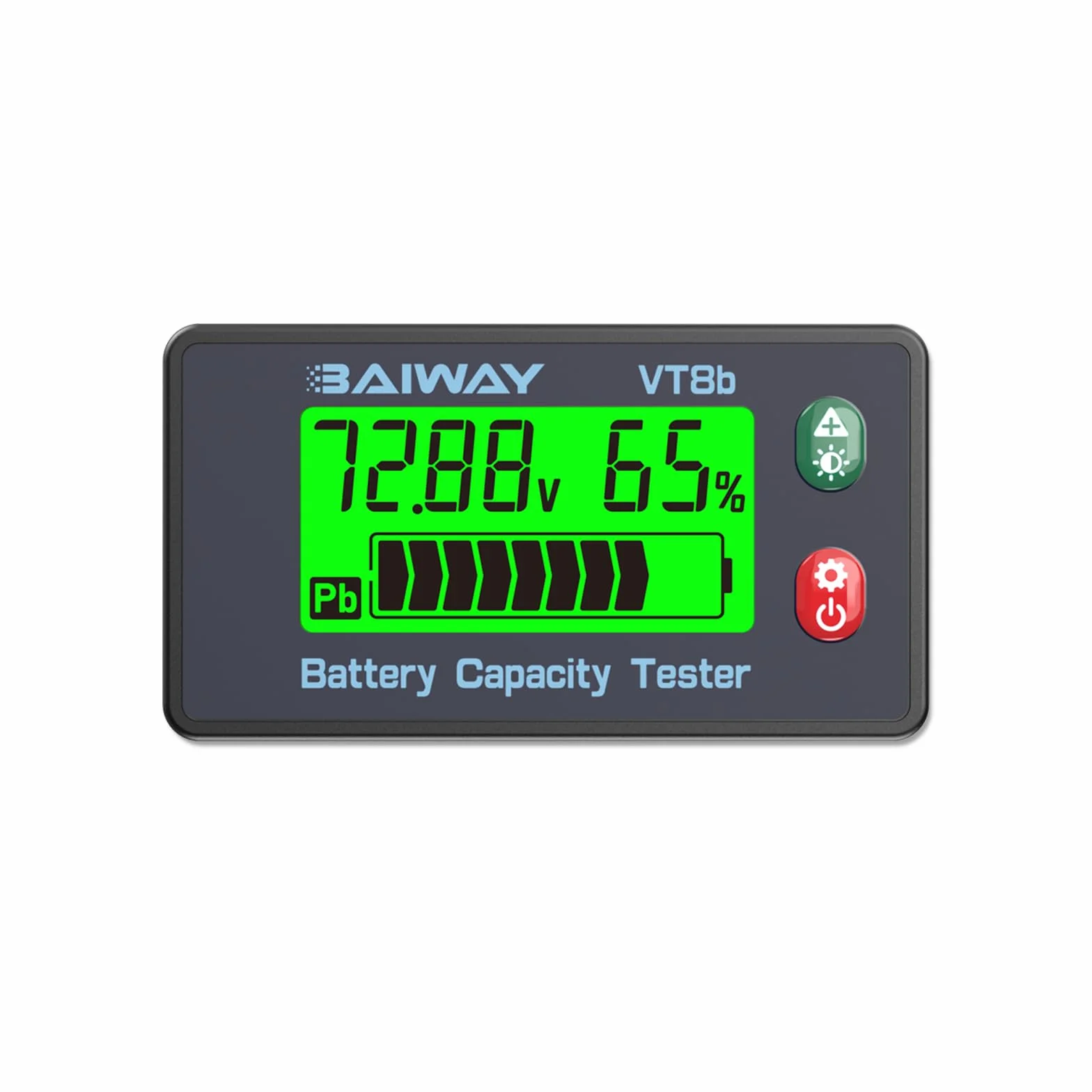 Monitor Batteria 8-120V Voltmetro Digitale Indicatore Capacità Percentuale ±1% Display LCD Retroilluminato Allarme 110dB Tester Litio LiFePO4 Piombo Camper Auto Moto Barca