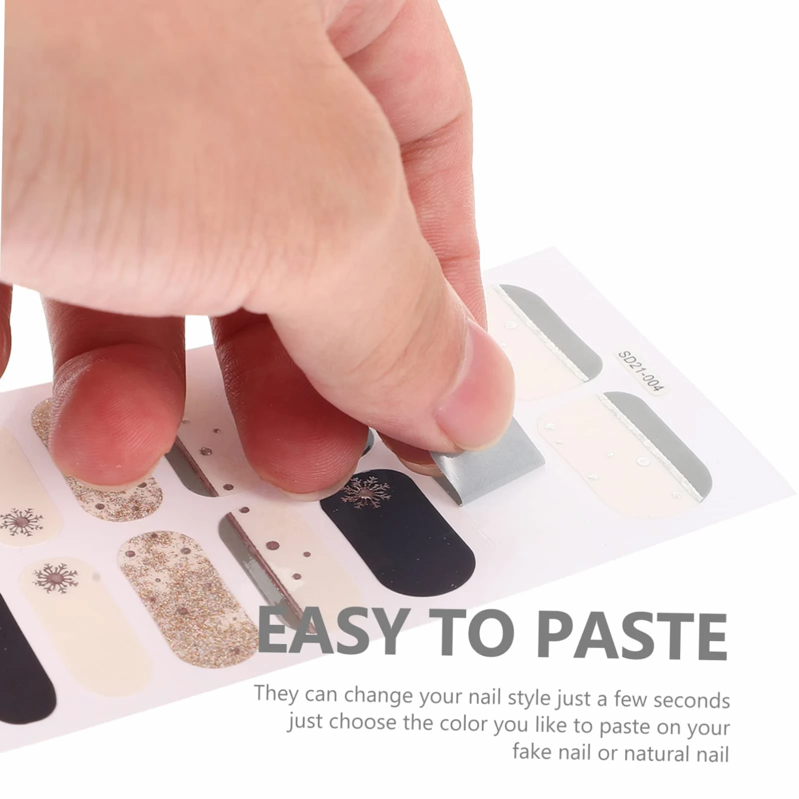 5 Set Adesivi Per Unghie Con Design Delicati Decorazioni Nail Art Autoadesive Per Manicure Te Per Occasione E Utilizzabili Casa O Salone 6 Fogli*5