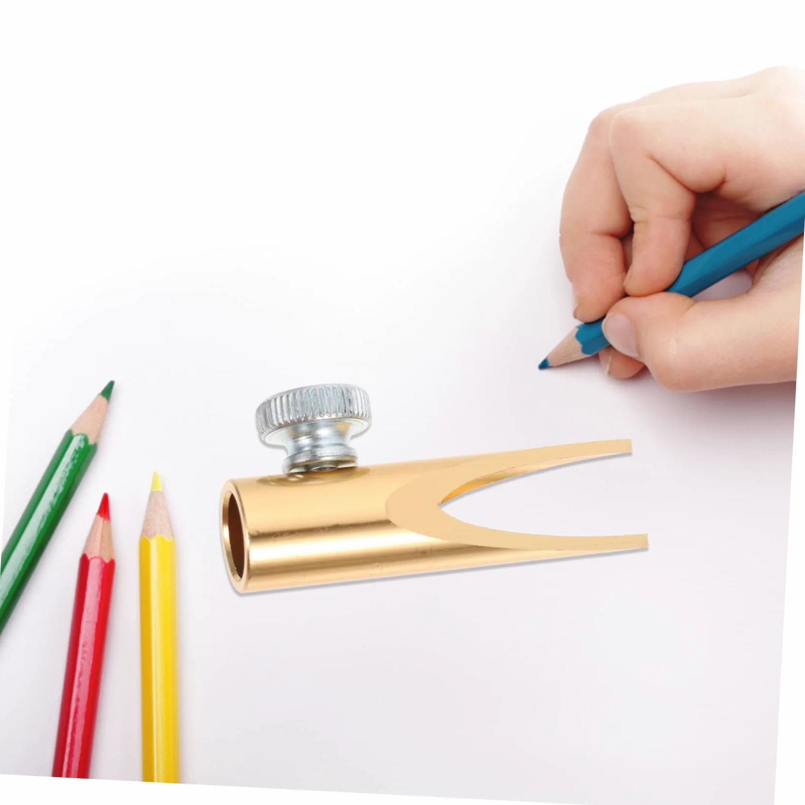Healeved 5pezzi Temperamatite Manuale Per Matite e Fard Affilatore Doppio Per Matite Colorate e Eyebrow Pencil Design Elegante e Funzionale Per Artist e Studenti