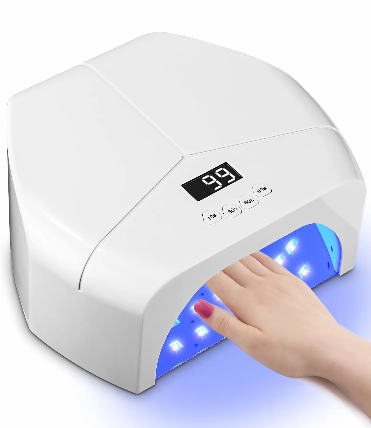 298W Lampada UV LED Unghie, con 72 Leds Fornetto Unghie Semipermanente, Lampada UV con 4 Timer e Sensori Automatici, Lampada LED Unghie