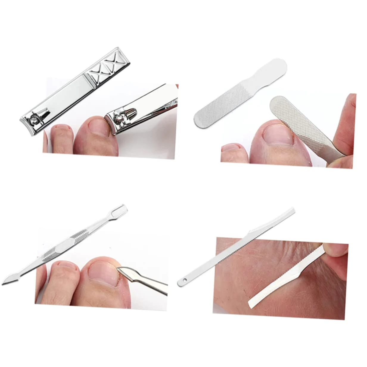 Set Tagliaunghie 21 Pezzi in Acciaio Inox Marrone Ergonomico | Taglio Rapido e Sagomatura Precisa, Kit Mani e Piedi, Adatto a Famiglia e Amici