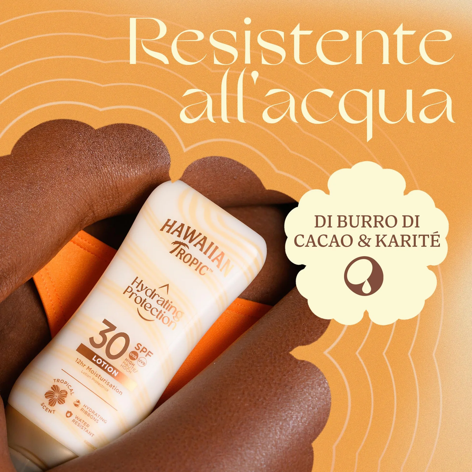 Hawaiian Tropic Lozione Solare Hydrating Protection Sunscreen SPF 30 180 ml