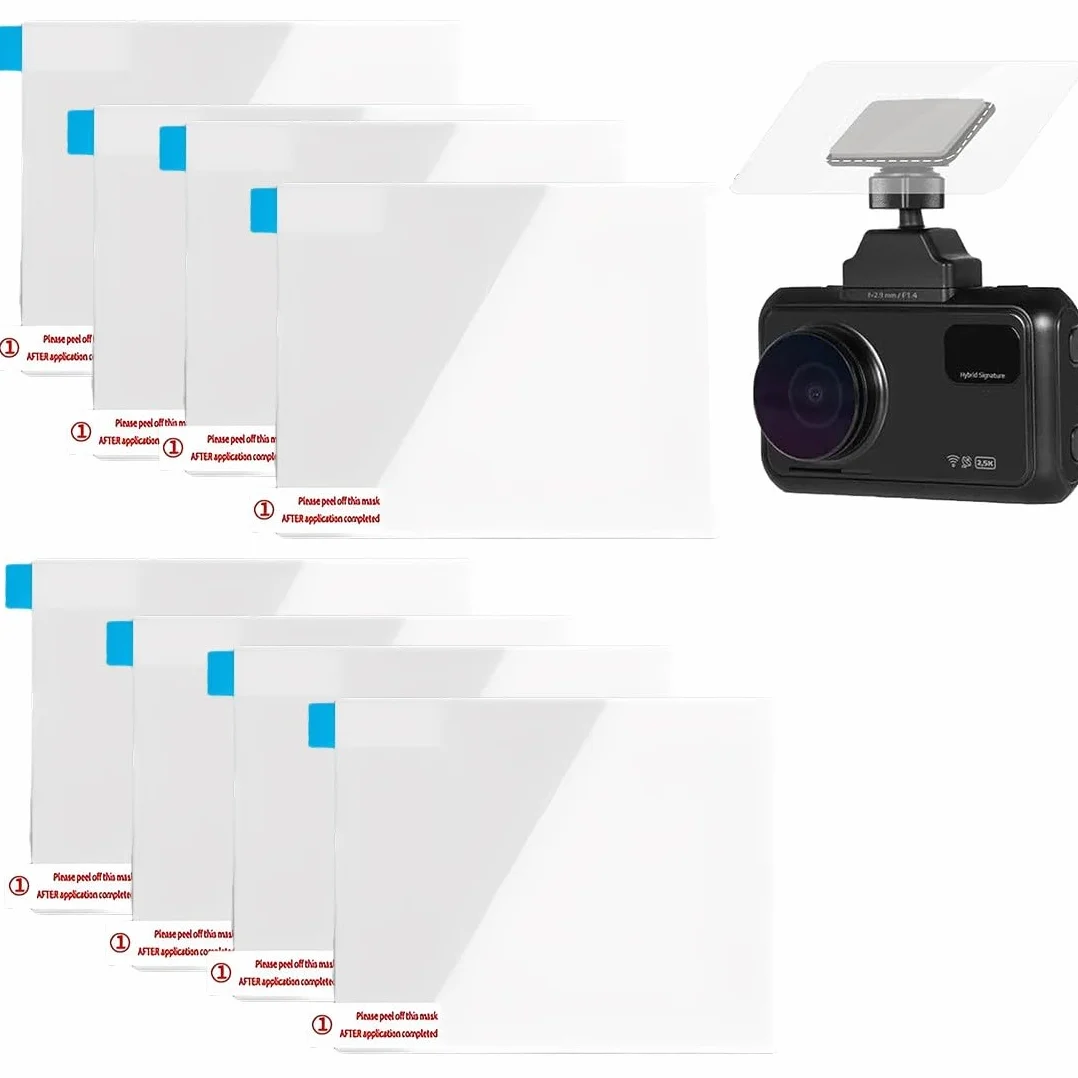 Adesivi per Dashcam per Parabrezza, Adesivo Elettrostatico Antigraffio, Pellicola Trasparente per Montaggio