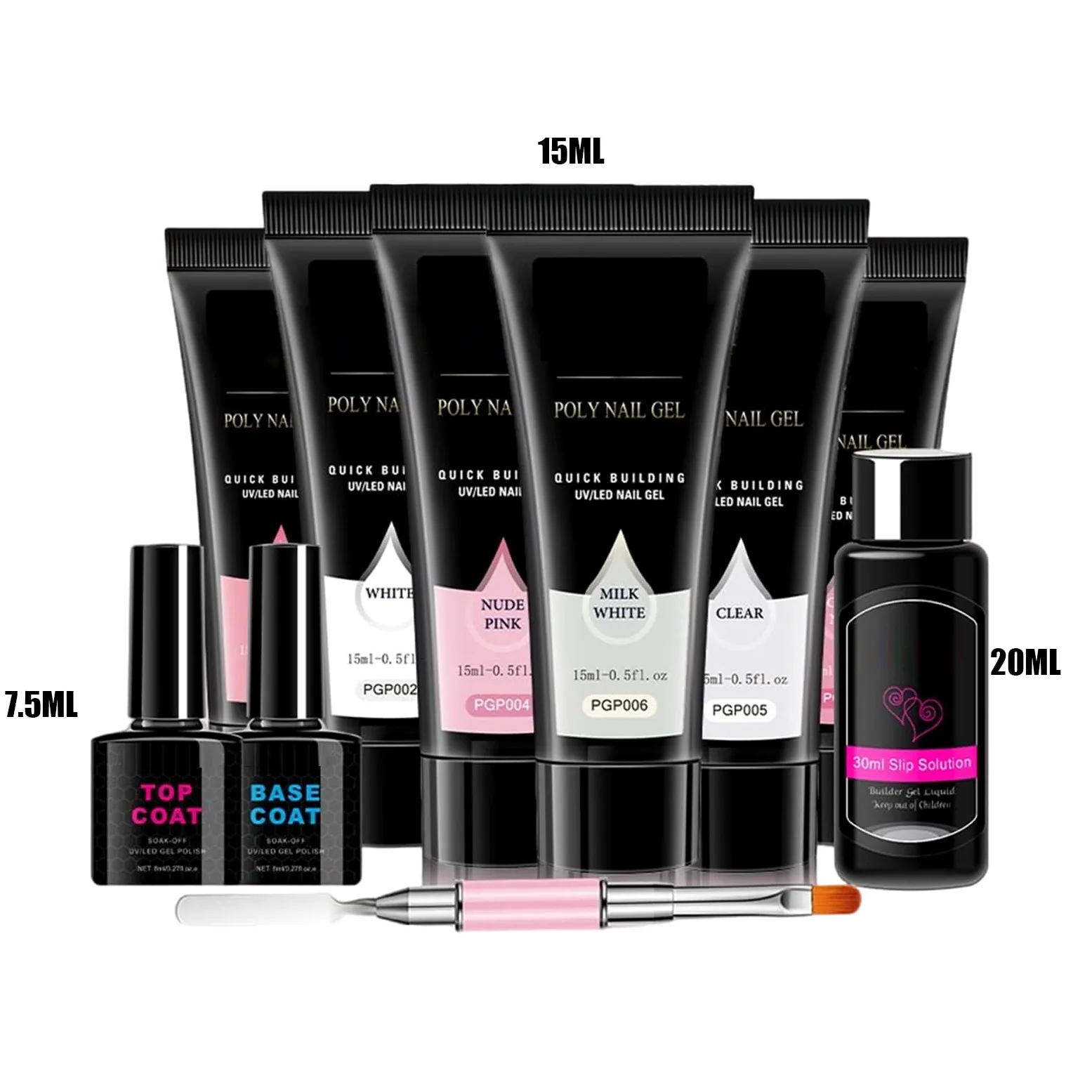 Kit Per Ricostruzione Unghie Strumento Manicure Texture Liscia Con Lampada | Gel di Finitura Professionale per Unghie Per Viaggi Esterni Scuola Compagna Sorella Figlia Moglie