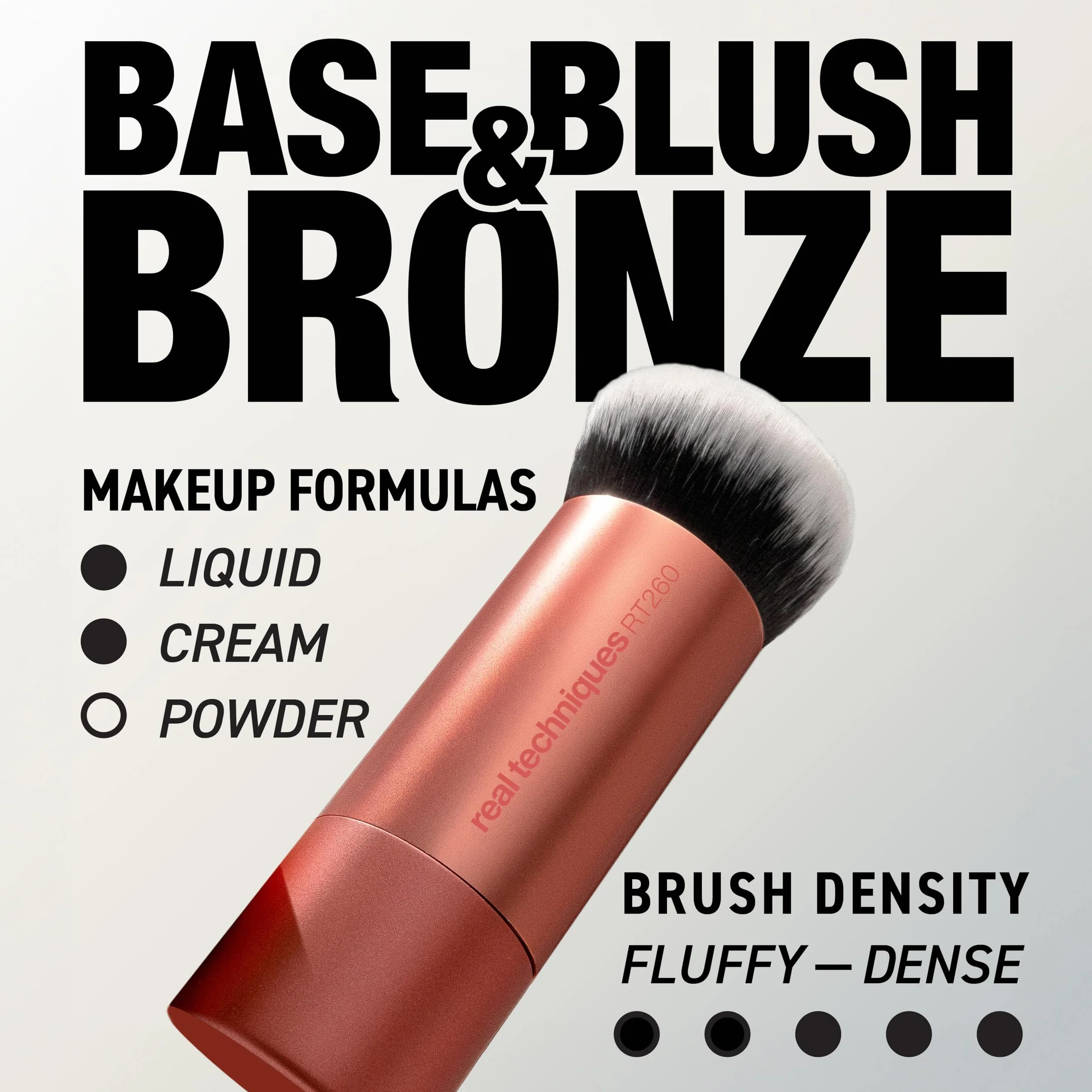 Real Techniques Pennello da trucco Bubble Blending, pennello da viso multiuso per prodotti liquidi, in crema e in polvere,1 confezione