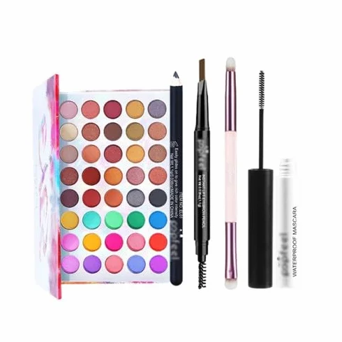 Tutto in Uno Trucchi Set per Occhi per Ragazze Adolescenti, 40 Colori Palette di Ombretti con Mascara Matita Eyeliner Sopracciglia Pennelli, Kit Regalo Trucco Completo, Make Up Tavolozza Kit