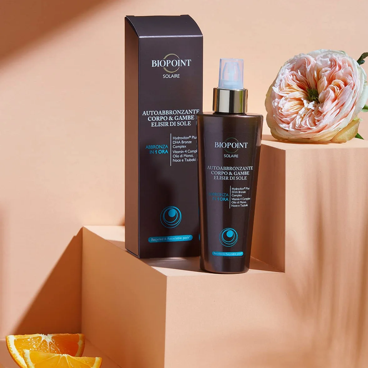 Biopoint Solaire Elisir di Sole Siero Autoabbronzante Azione Intensa Antimacchie Abbronzatura Rapida Idrata Pelle