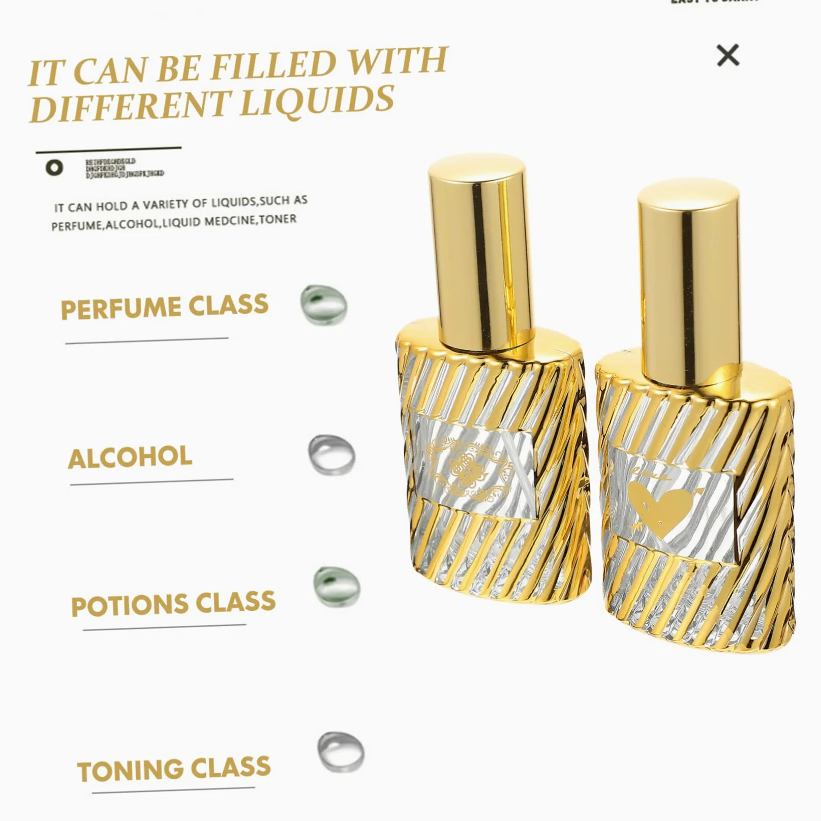 FOMIYES 3 Set Di Flaconi Spray in Ricaricabili Per Profumo Da Viaggio Per Conservare Profumi Contenitori Compatti in Per Profumo 2 Pezzi*3