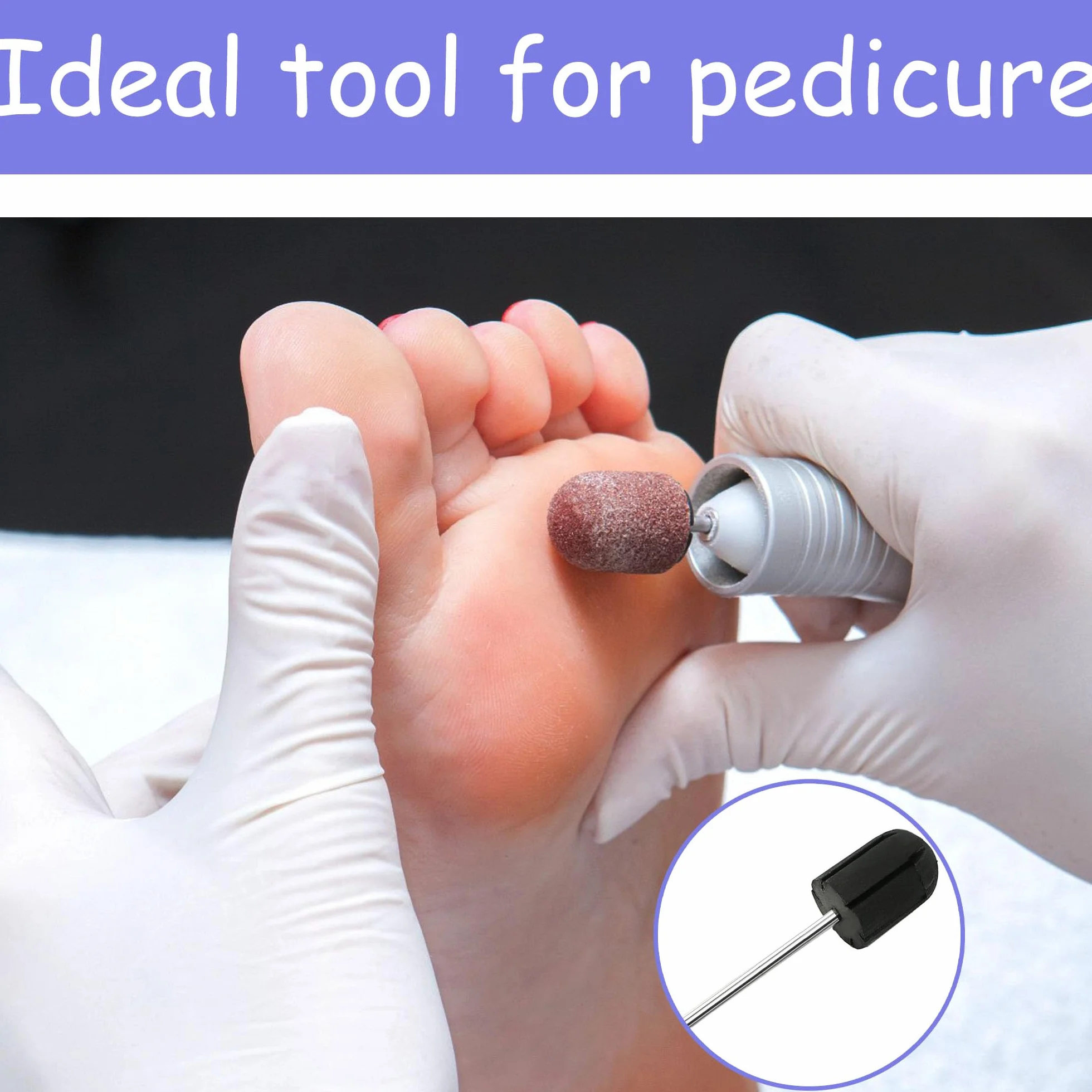 Punta Dedicata per Levigatura Lucidatore Sabbia Manicure Strumento Pedicure Portacapsule 5mm 7mm 10mm 13mm 16mm 10pcs