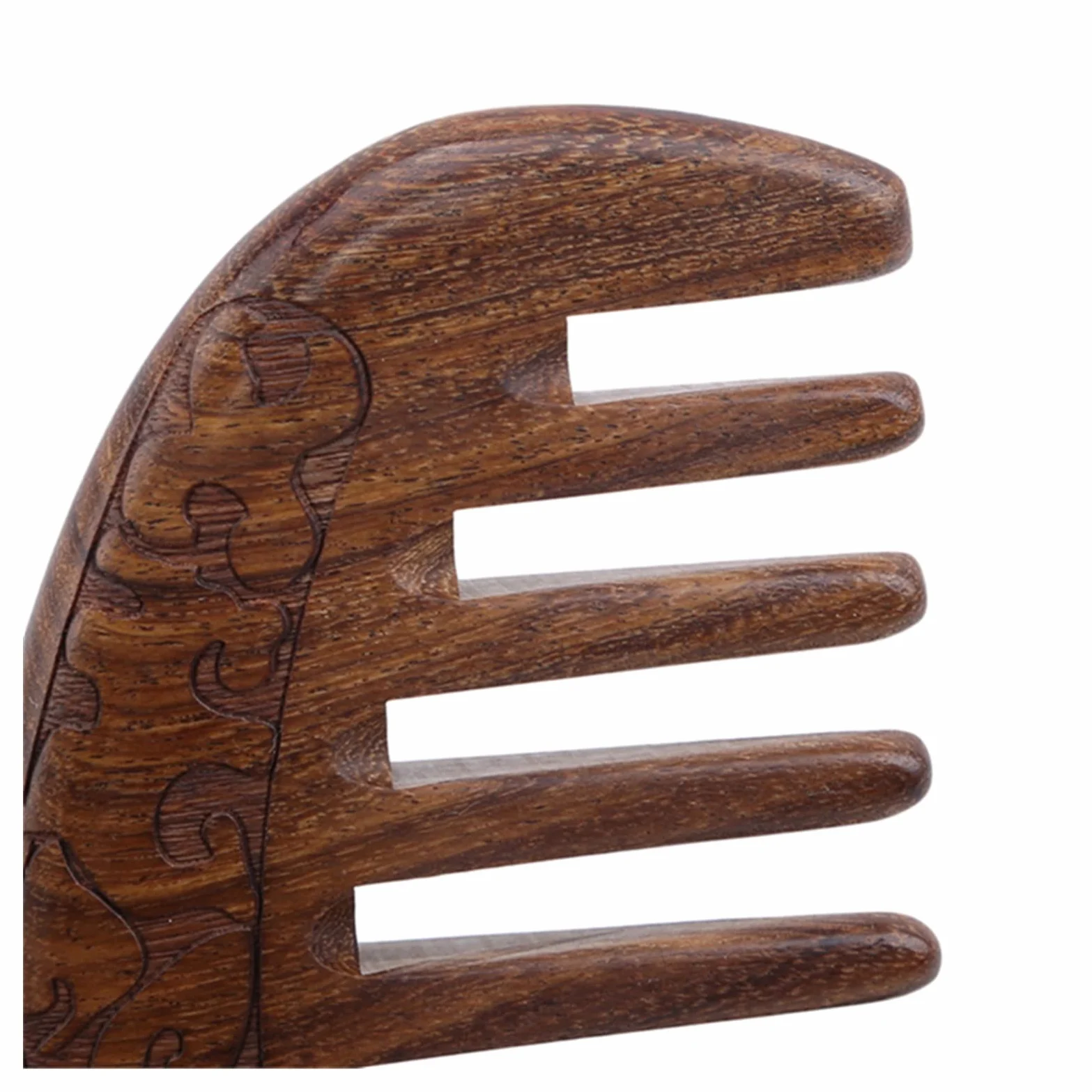 Combina in Legno Tascabile Sandalo Naturale Dente Super Stretto pettini in Legno di Barba acconciatura. (Color