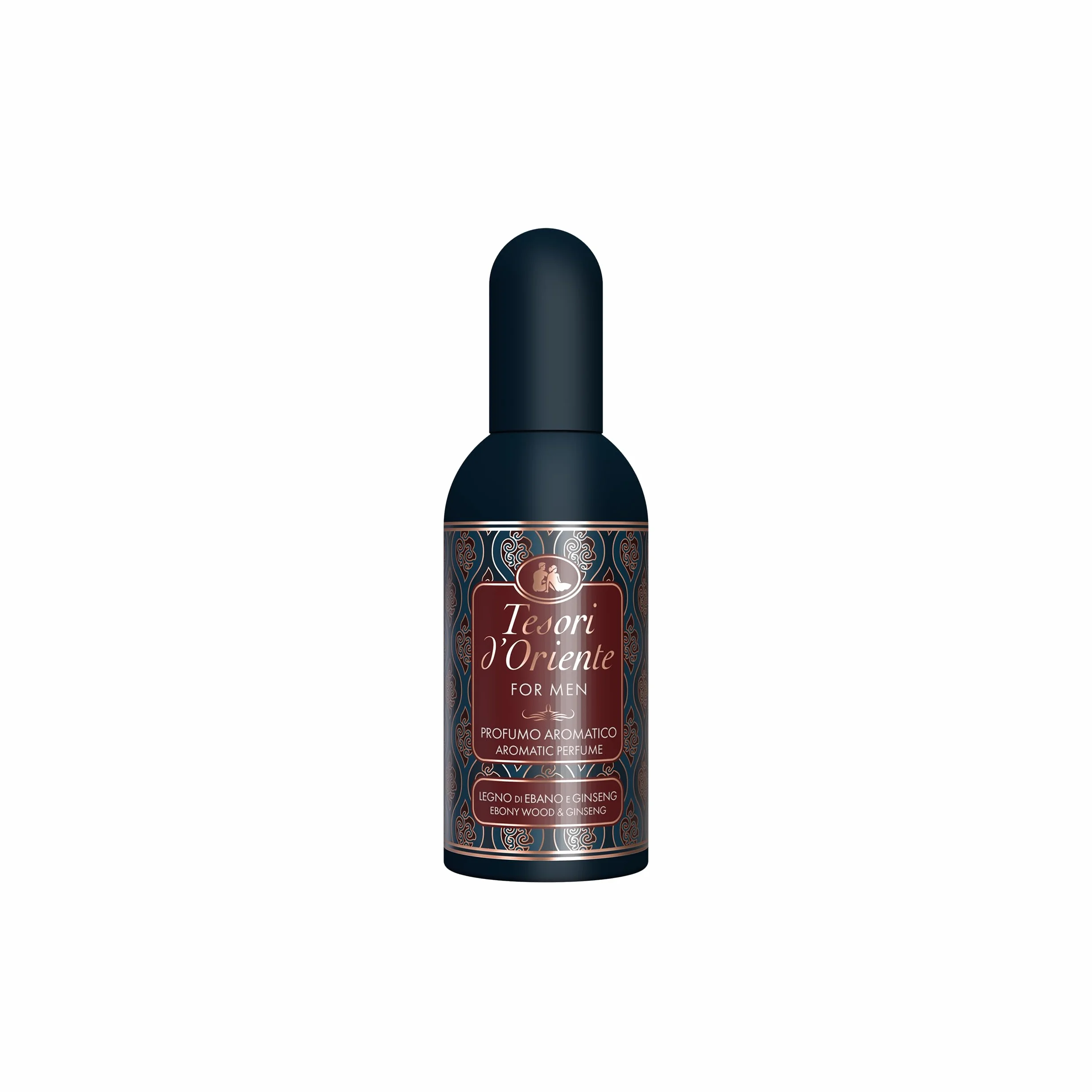 Tesori d'Oriente, For Men Profumo Uomo Legno di Ebano e Ginseng, Fragranza Fresca e Legnosa con Note Speziate, Simbolo di Fuoco, Energia e Potere, 100ml
