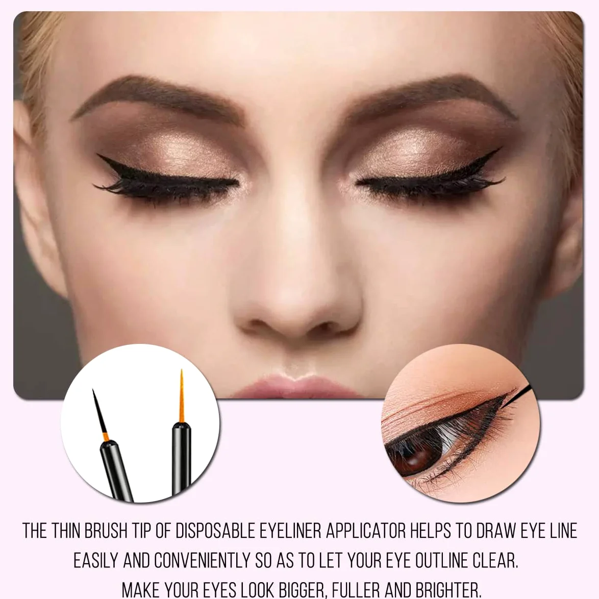 KingMas KINGMAS - 100 pennelli per eyeliner e trucco