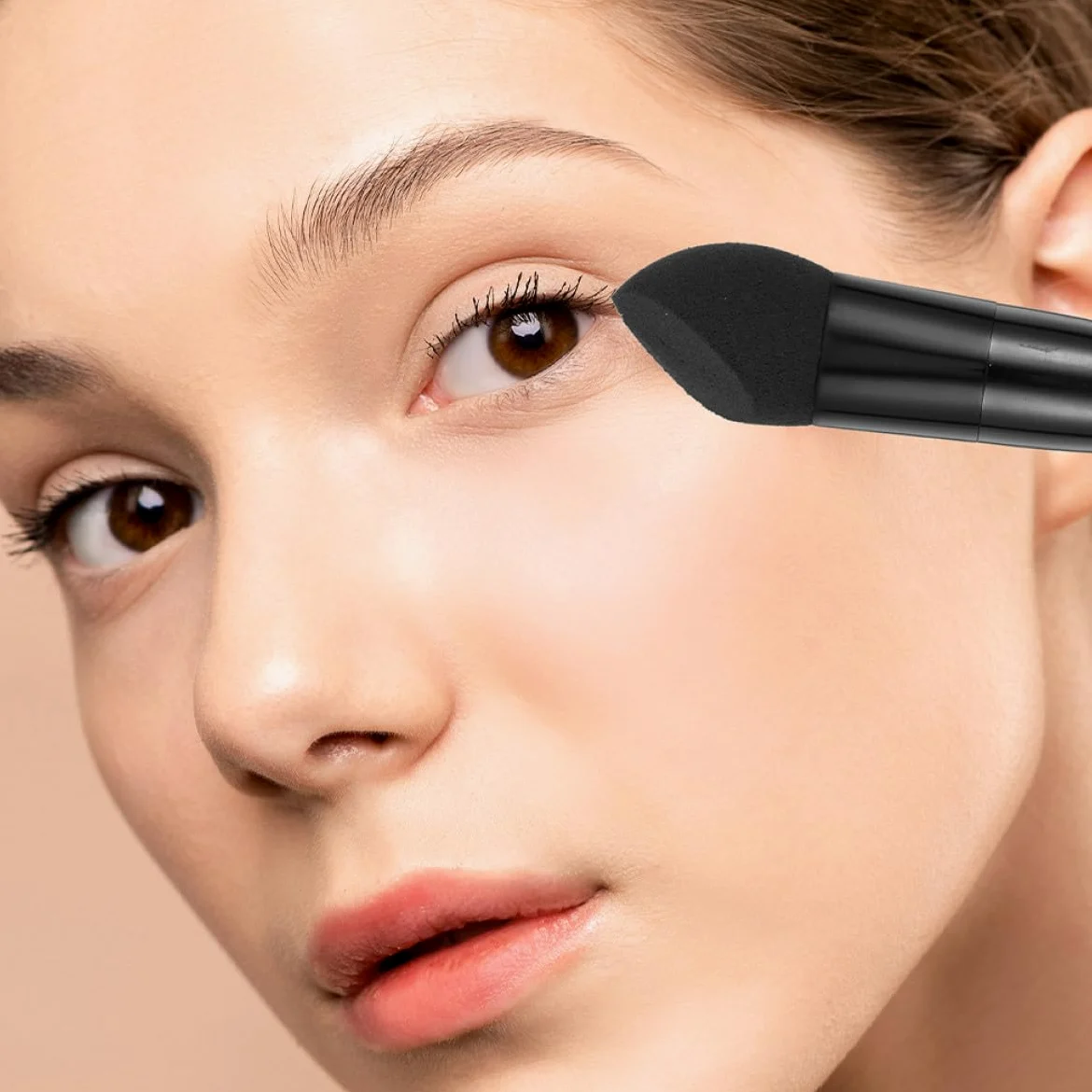 Alipis Set 6 Pezzi Pennelli da Trucco a Forma di Penna in Lattice, Pratici e Confortevoli, Portatili e Delicati per Applicazione Fondotinta Professionale