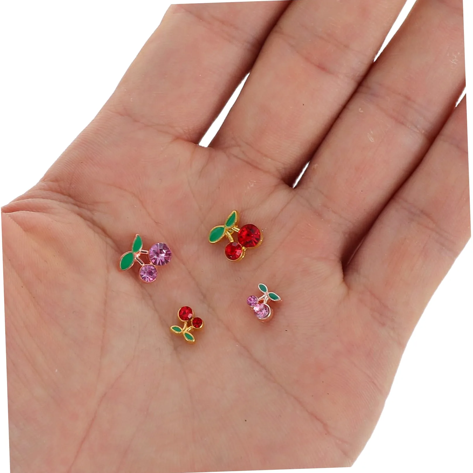 4 Set Charm Per Unghie Con Dorati E Decorazioni Per Nail Art Per Donne Per Feste E Speciali 32 Pezzi*4