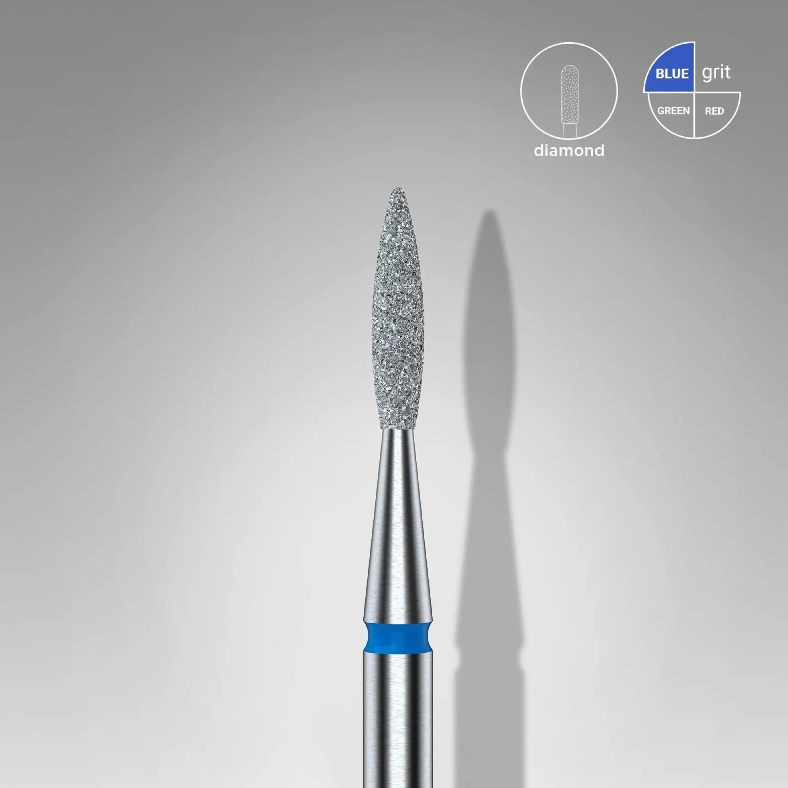 STALEKS PRO Punta diamantata Fiamma affilata anello blu kit scarico unghie levigatura per levigatrici elettriche NAIL DRILL BIT manicure pedicure FA11B016/8