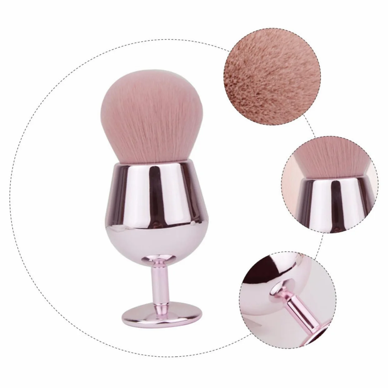 MAGICLULU 3 Pezzi Pennello Per Il Trucco Blush Pennello Per Il Viso Per Sintetici Sciolti Morbido Setoso Non Perde Per Donne E Ragazze