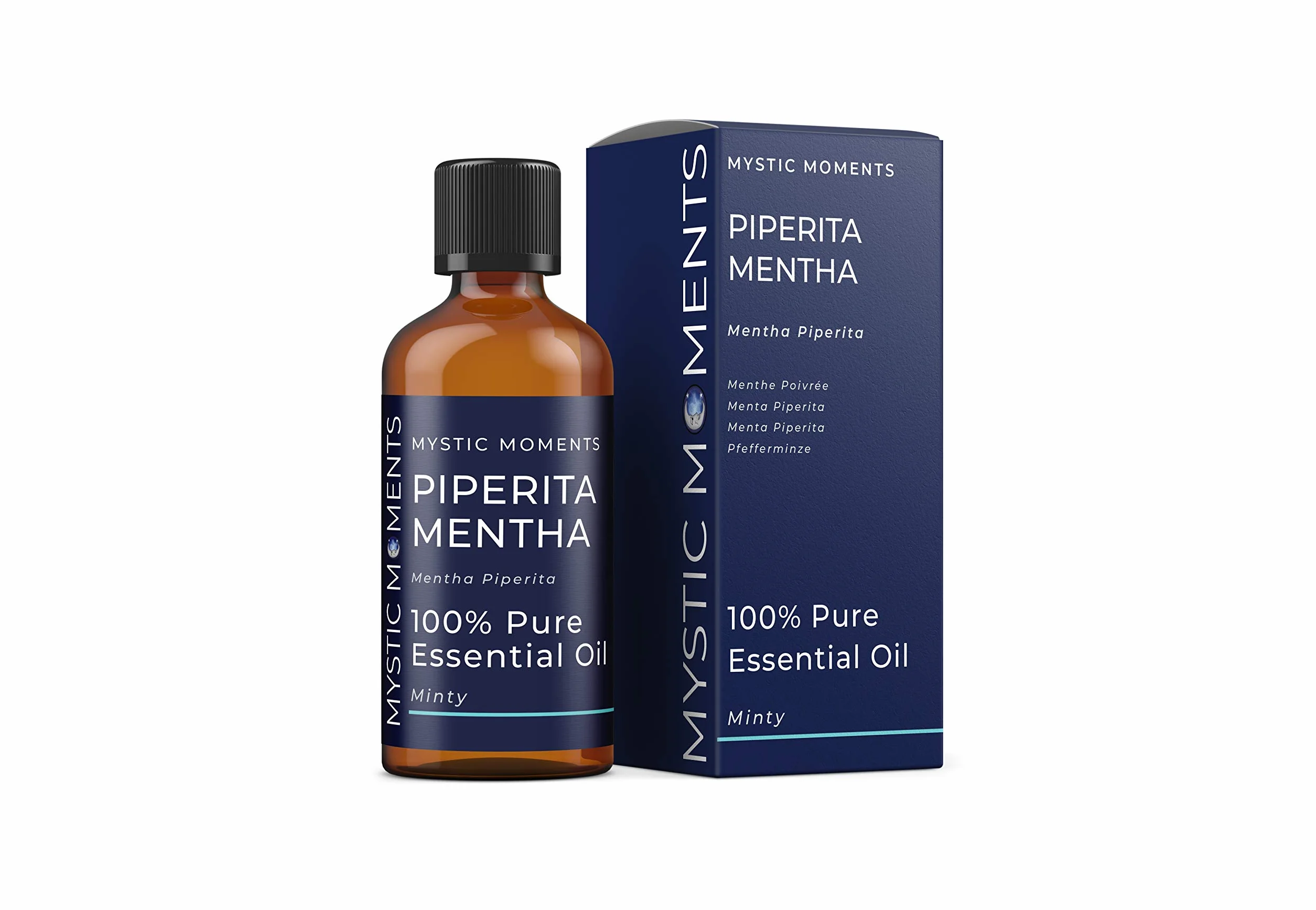 Mystic Moments | PIPERITA MENTHA Olio essenziale 100 ml - olio puro e naturale per diffusori, aromaterapia e massaggio miscele senza OGM vegano