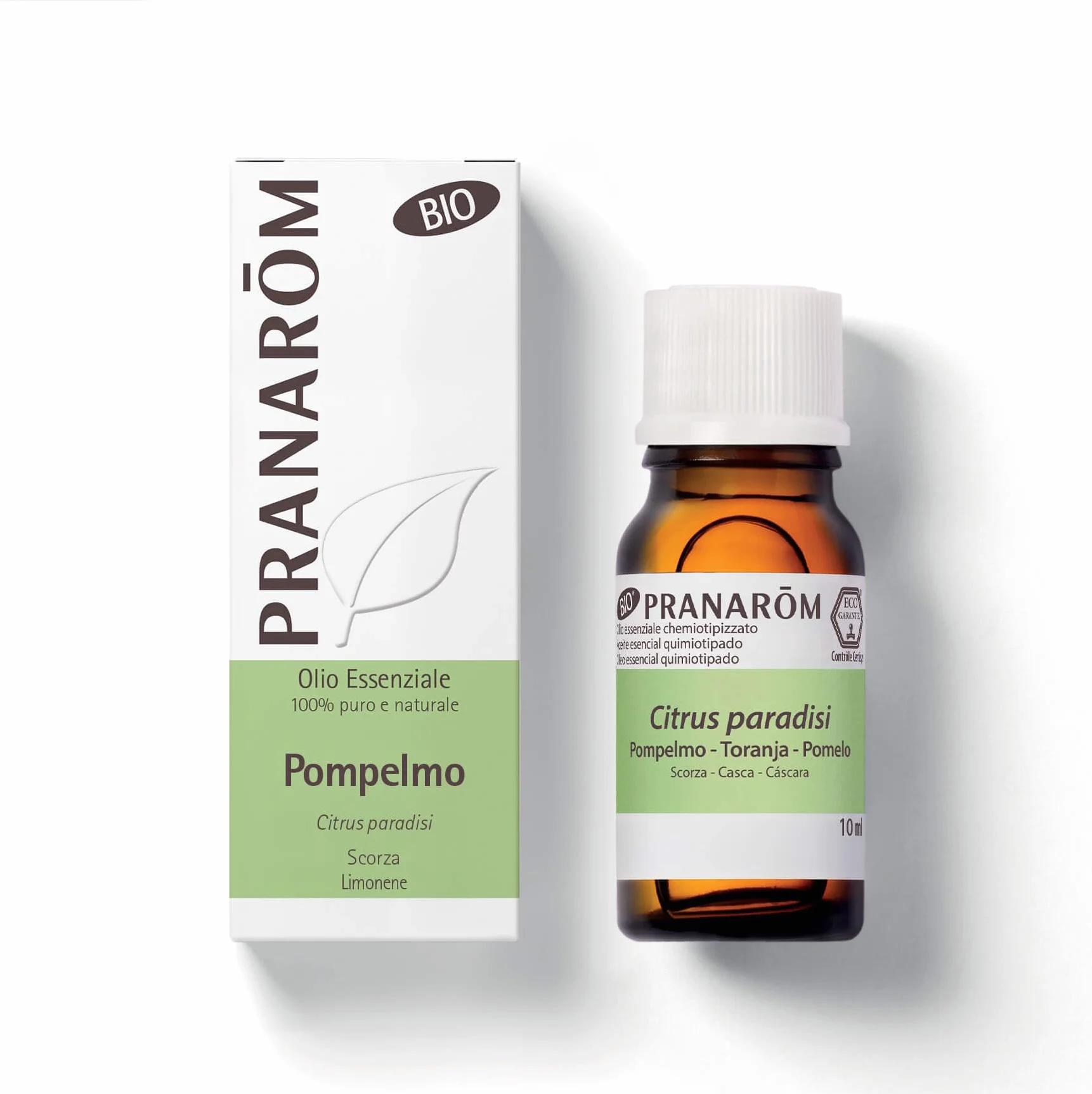 Pranarôm - Olio Essenziale di Pompelmo - Bio | 100% Puro e Naturale | Oli Essenziali per Diffusione e Massaggi | 10 ml