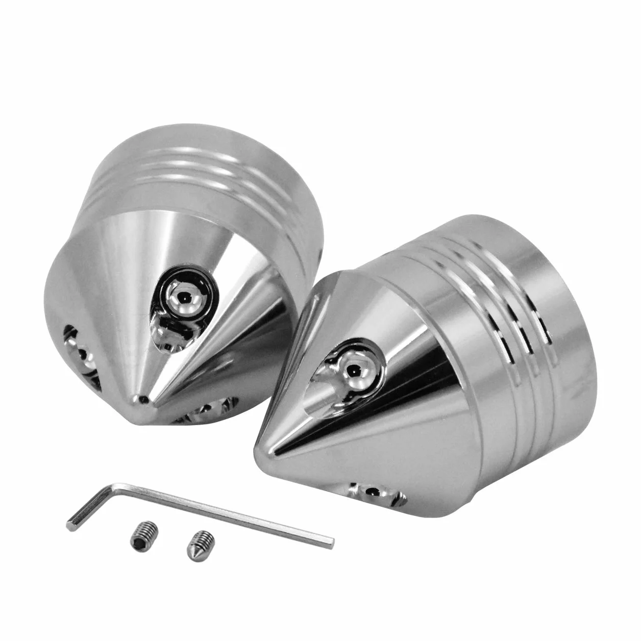 Harley Touring Electra Road Glide Dyna Softail Sportster Moto Asse Anteriore Dado Copertura Tappi Cromato 2008-Più tardi