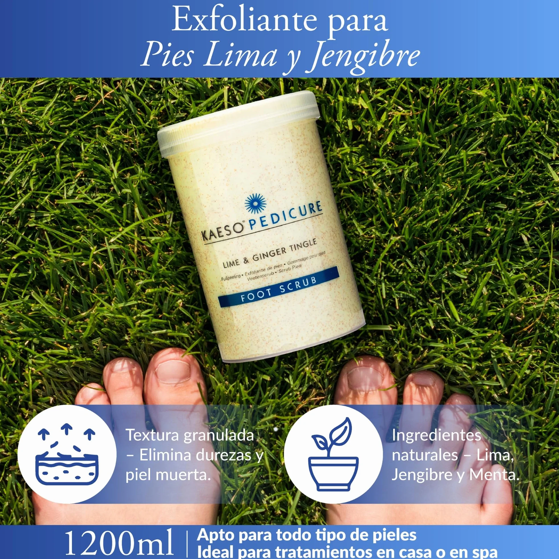 Kaeso Foot Scrub, Lime and Ginger Tingle, 1200 ml