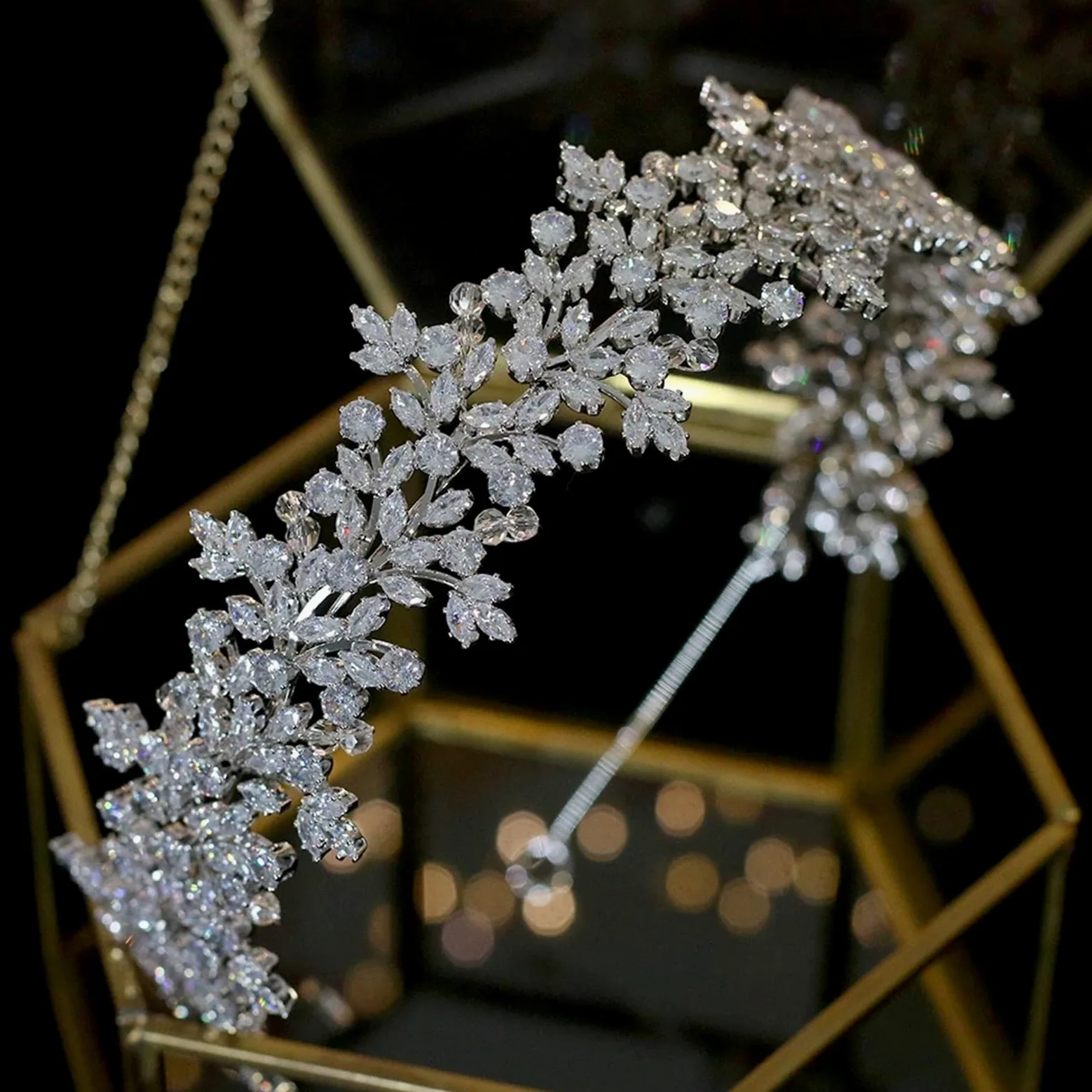 Copricapo da sposa Accessori for capelli Gioielli, Corone for donna, Tiara, Damigella d'onore(Silver)