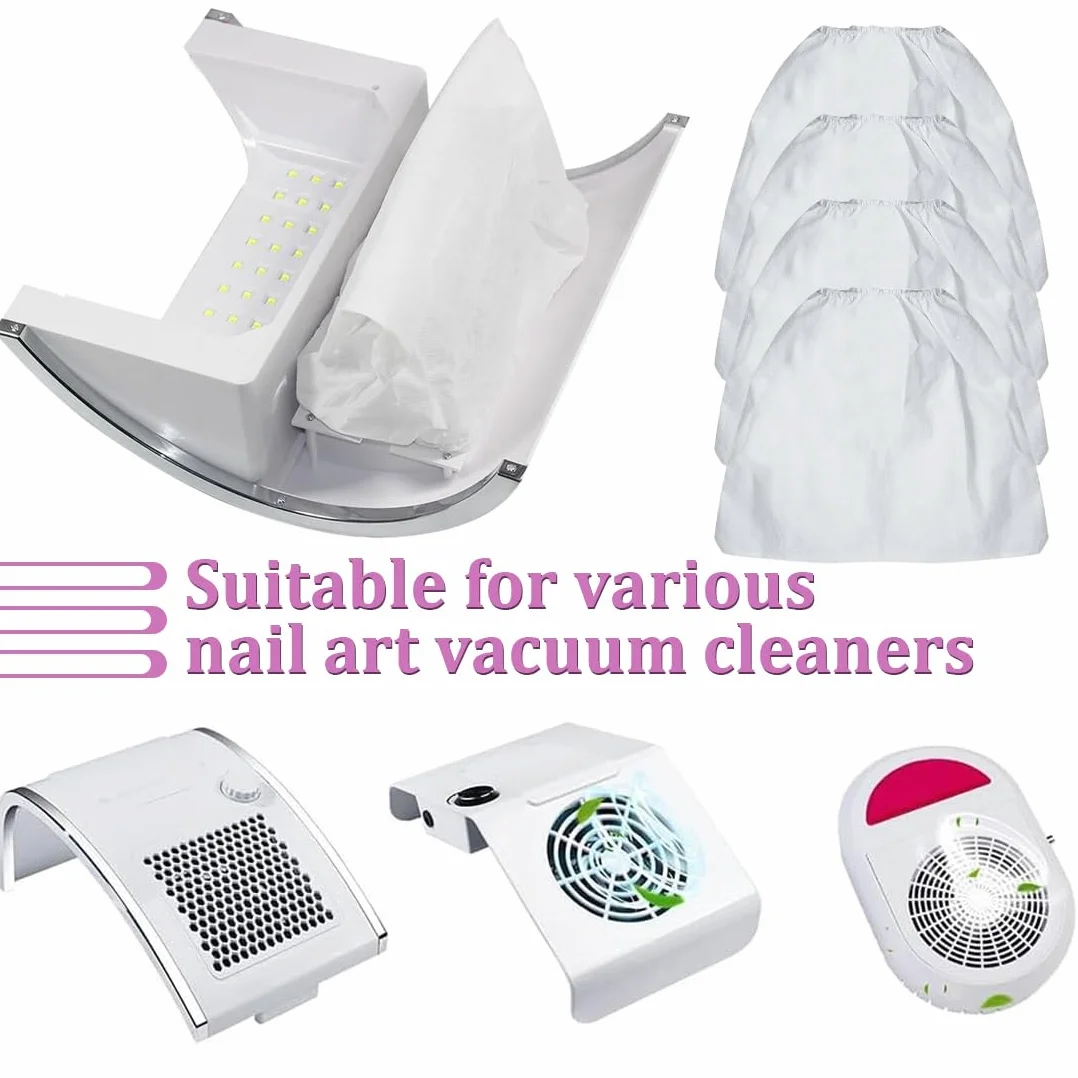 Asciuga unghie Accessori,Aspirapolvere per nail art da 4 pezzi, piccolo sacchetto per la raccolta della polvere, spesso sacchetto in tessuto non tessuto