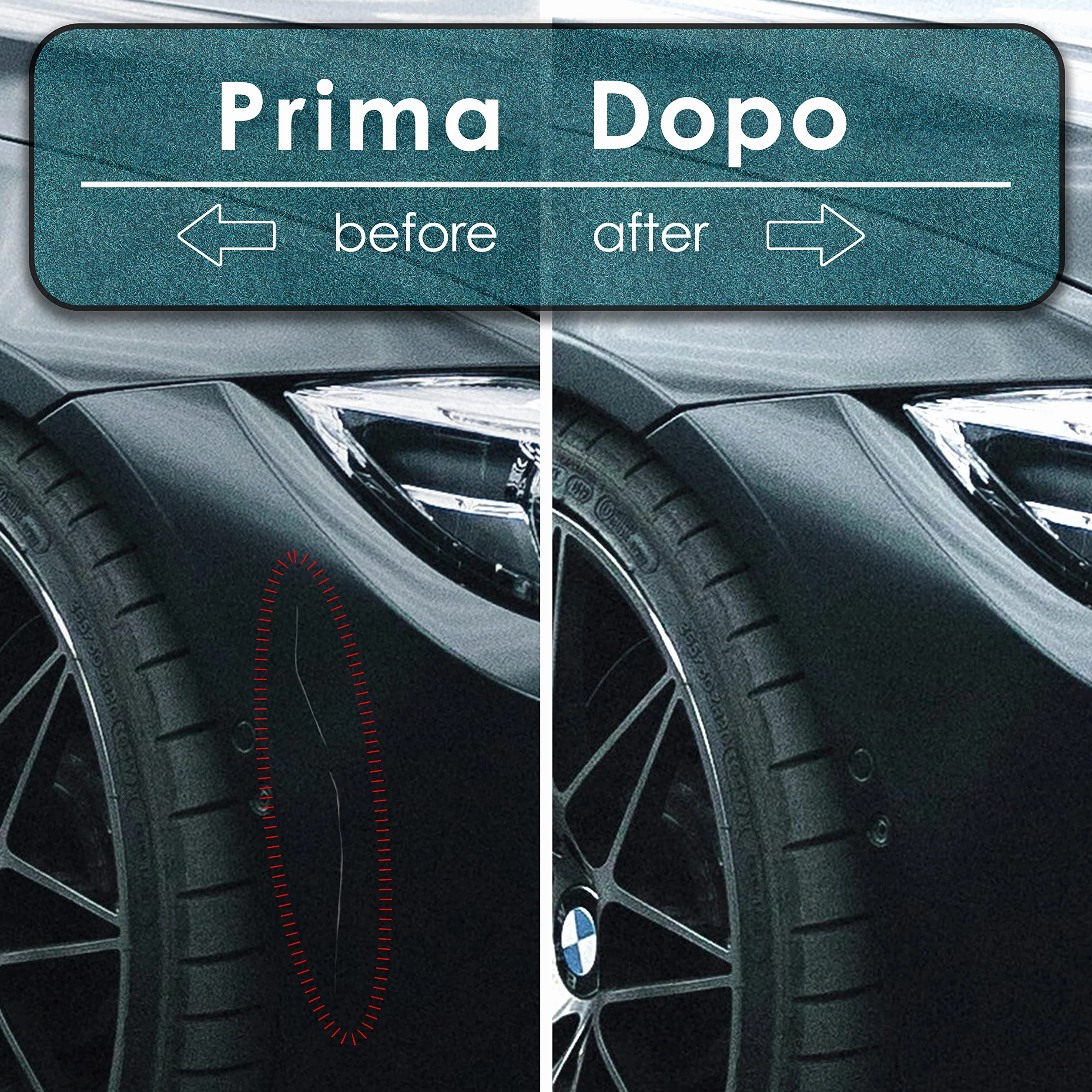 King Kong State Vernice da ritocco nero lucido per riparazione urti e graffi auto