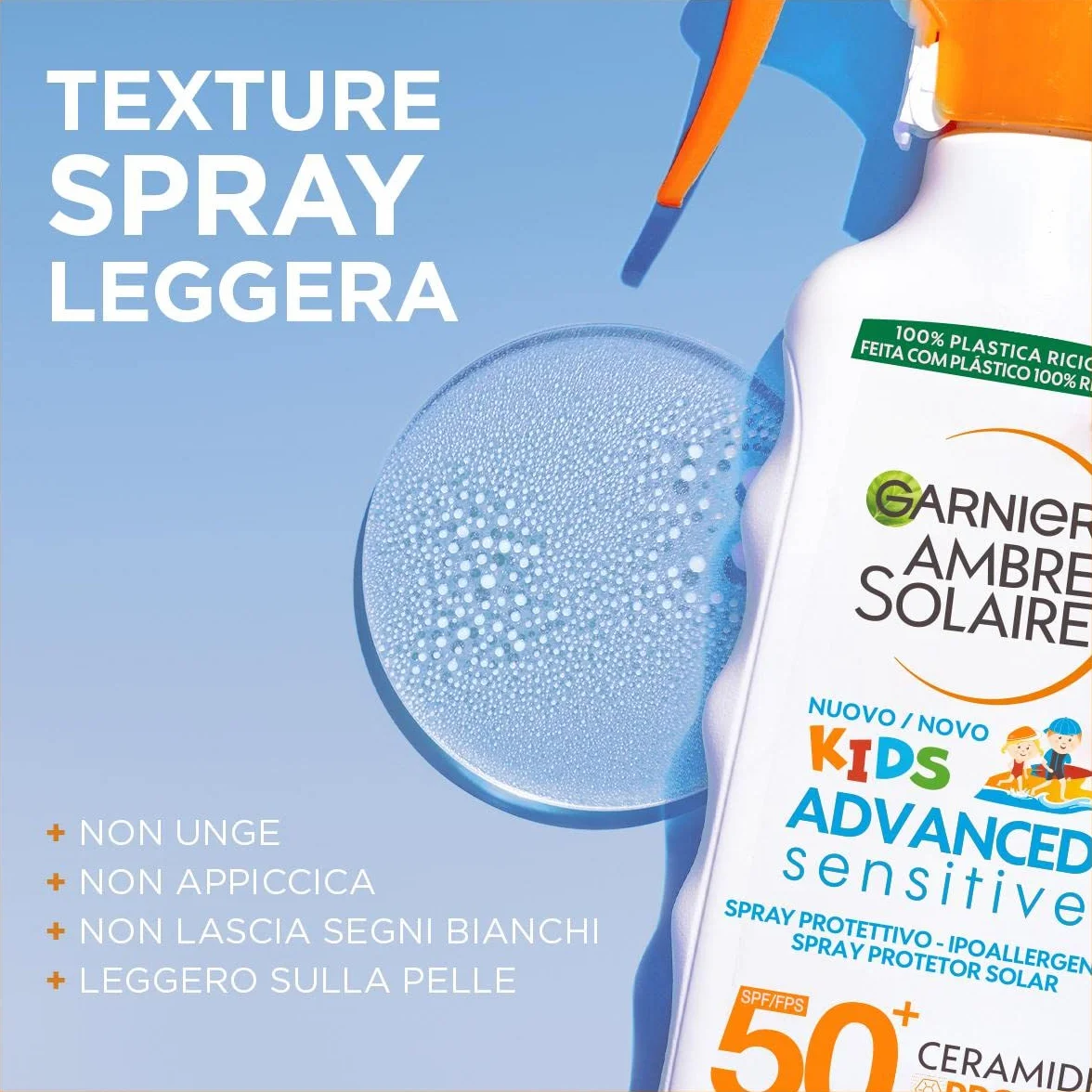 Garnier Ambre Solaire Advanced Sensitive Kids Ceramide Protect Spray SPF50+ 270 ml