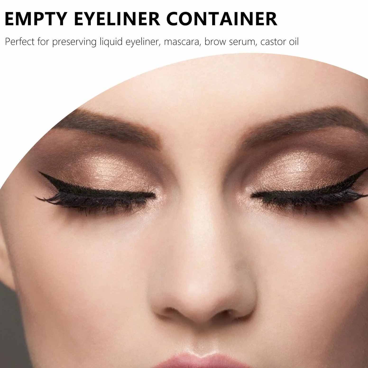 Tubo Eyeliner Ricaricabile 1ml Oro in Plastica, 5 Pezzi | Contenitore Liquido Vuoto, Leggero e Portatile, per Negozi Cosmetici e Grossisti