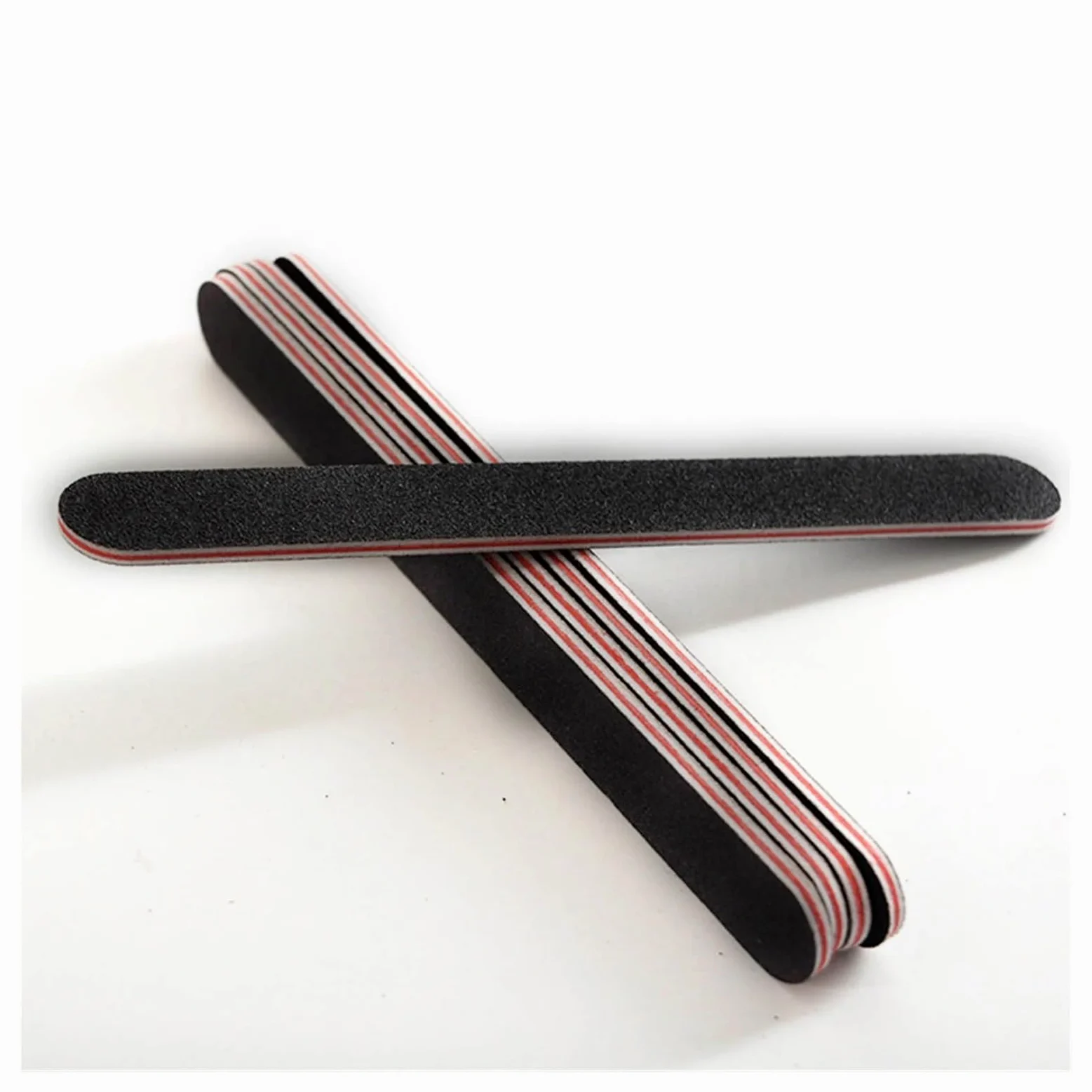 10/20/50 pezzi Lima for unghie professionale Lima for unghie Carta vetrata nera Lime dritte e angolari Lime for lucidatura abrasiva(C-50pcs)