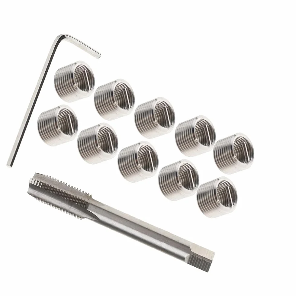 Kit riparazione filettatura M10 x 1,5 mm Helicoil, inserto filettato metrico, attrezzi per rubinetto a mano