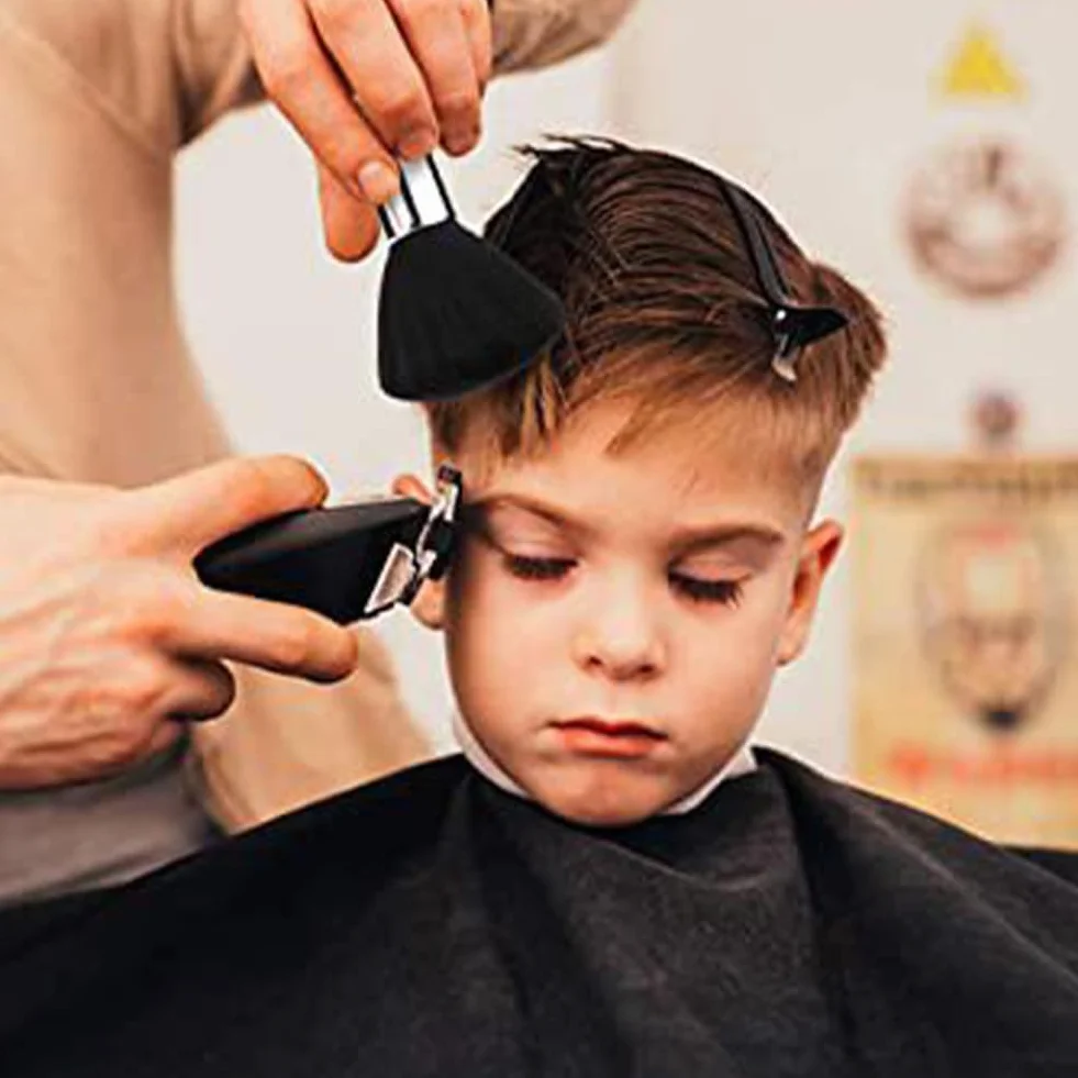 Morbida spazzola nera grande per barbiere Spazzola per spolverare il collo, Barbiere capelli pulizia spazzola Salon Taglio di capelli parrucchiere styling strumenti di trucco