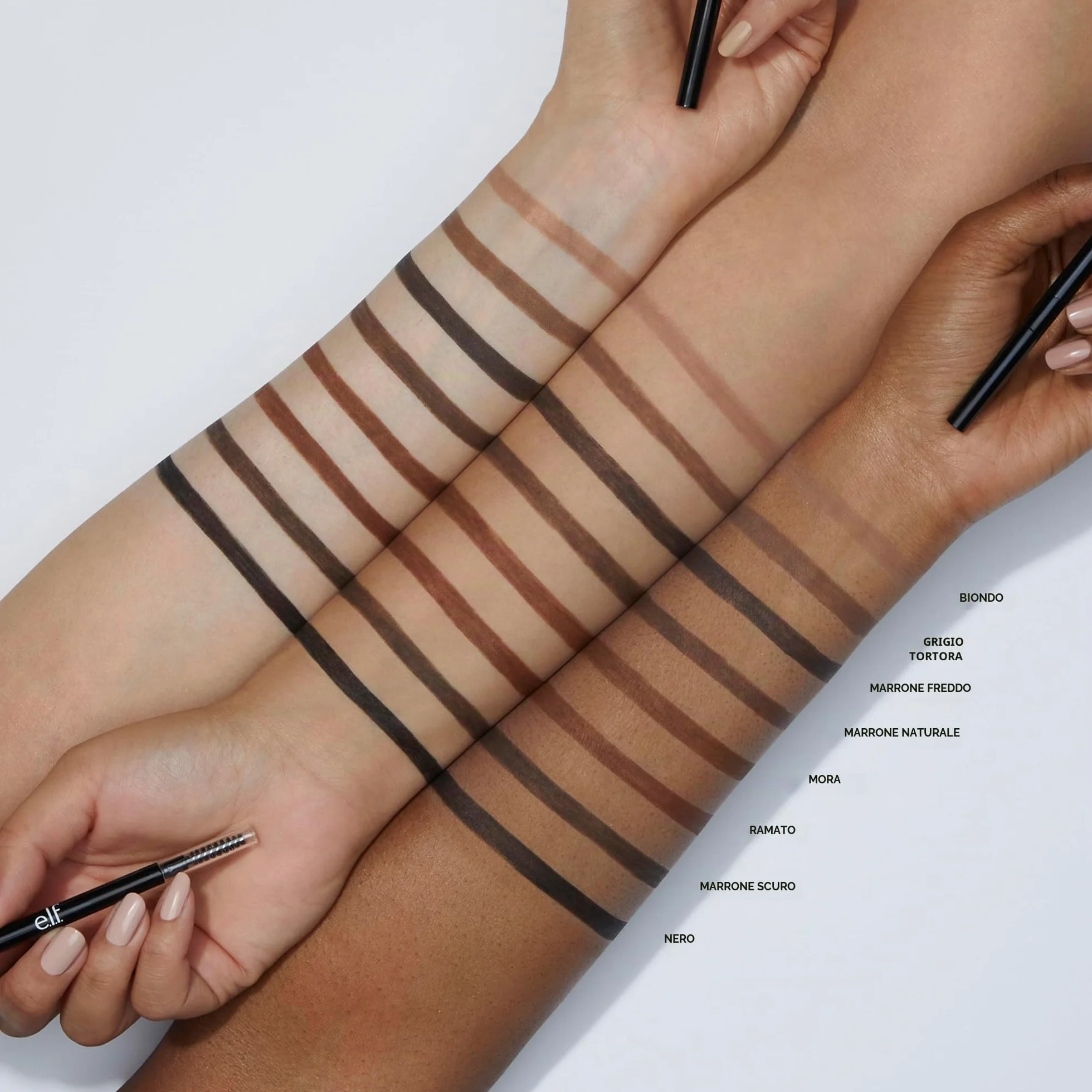 e.l.f., Ultra Precise Brow Pencil, cremosa, micro-slim, precisa, definisce, crea sopracciglia piene dall’aspetto naturale, doma e pettina le sopracciglia, Neutral Brown, 0,06 g (0,002 oz)