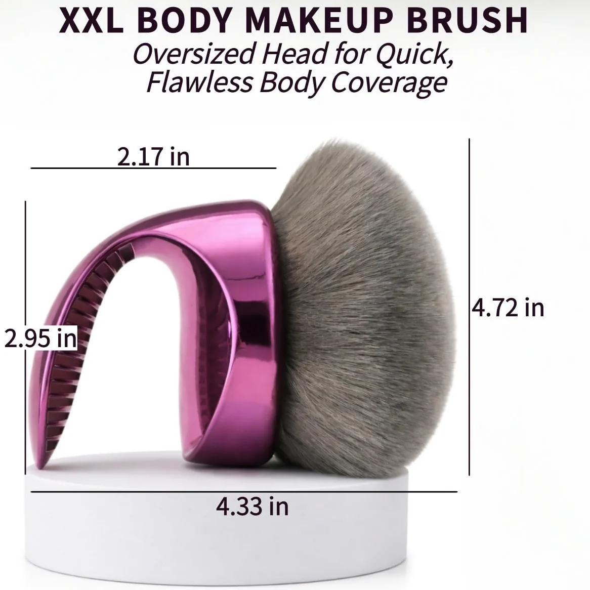 Blend & Blur - Pennello autoabbronzante extra large Kabuki per autoabbronzante, pennello per il trucco del corpo ad alta densità, per gambe impeccabili, trucco e bronzer, applicatore