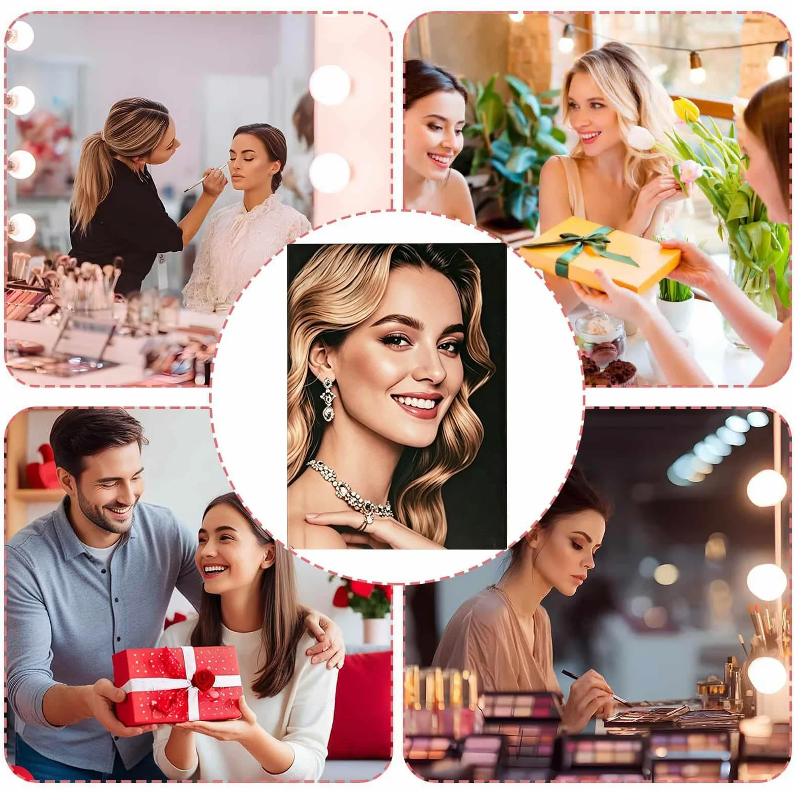Palette Trucco Completa a Forma di Libro Palette A Forma Di Libro Con | Ombretto Per Il Trucco Occhi Per La Bellezza Quotidiana, Gli Appuntamenti, Le Feste, Gli Spos