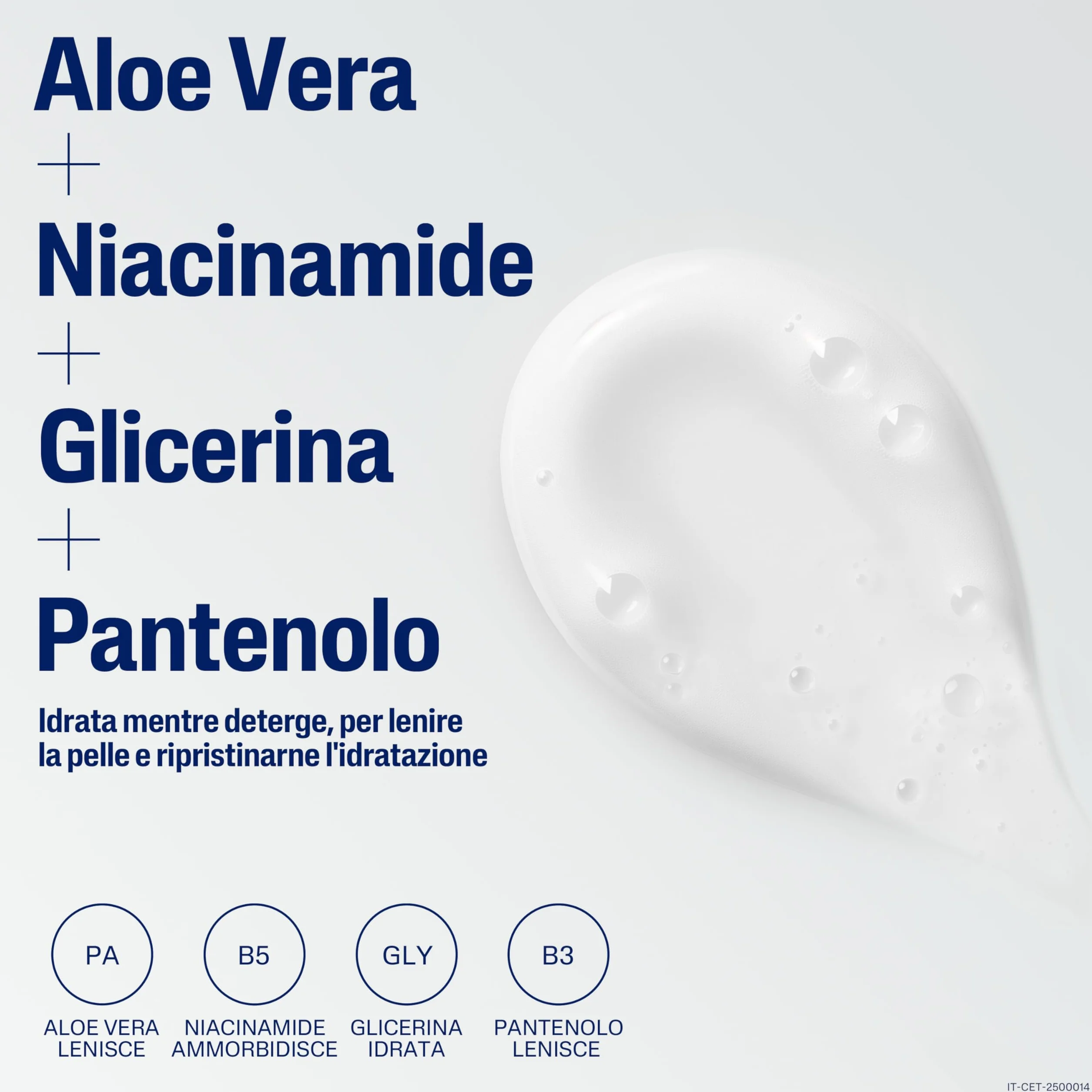 Cetaphil Detergente Viso Schiumogeno Idratante, per Pelle Normale, Secca e Sensibile, con Aloe Vera, Effetto Lenitivo, Senza Profumo, Formato 473 ml