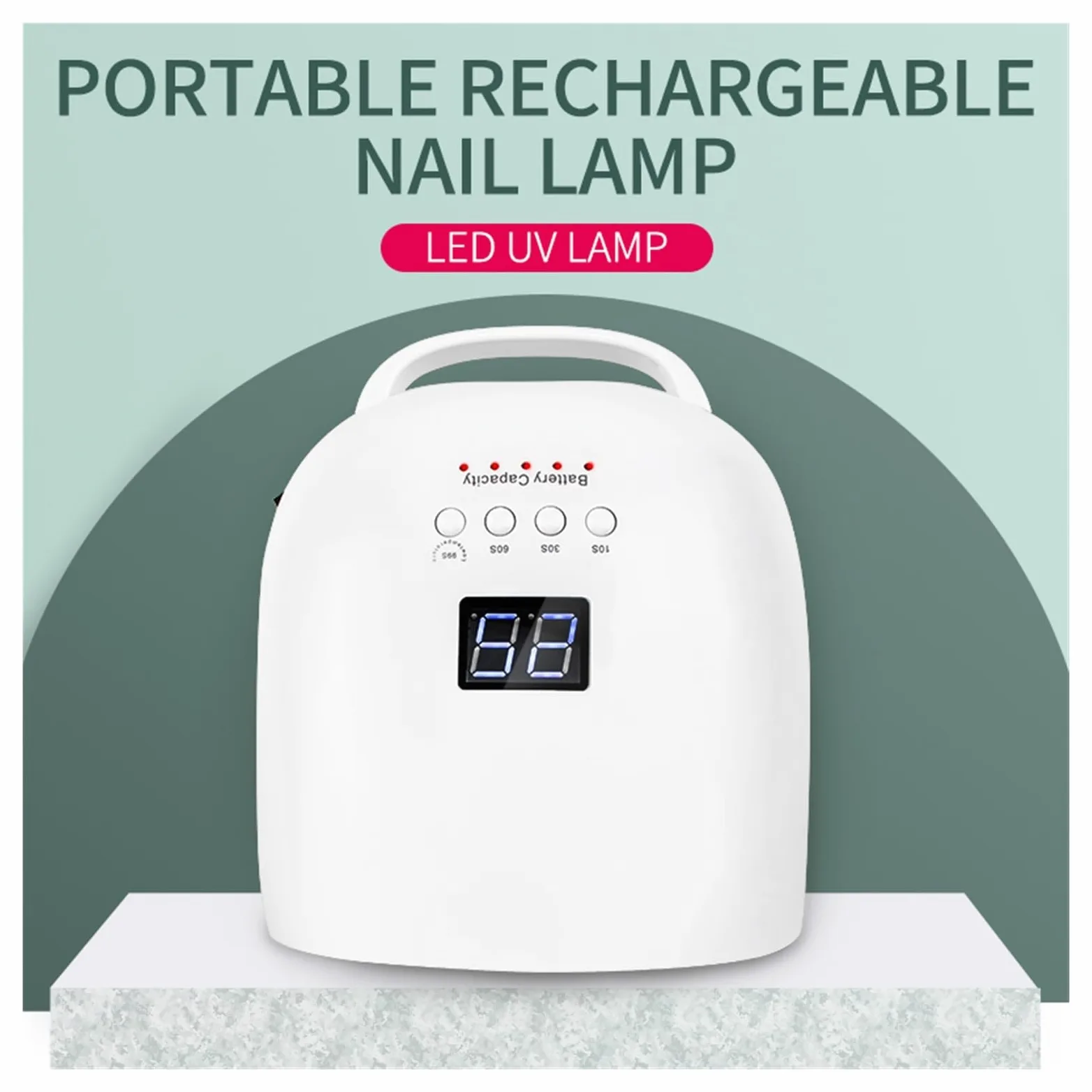 Lampada UV per unghie, Wireless 86w HA CONDOTTO LA Lampada UV Del Chiodo 86W for La Cura di Tutti I Gel Smalto for Unghie Lampada Della Luce Del Sole Manicure Intelligente display LCD Ricaricabile per