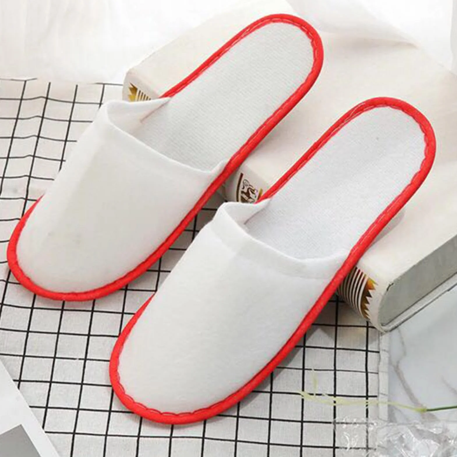10 Pairs Pantofole Dell' Pantofole Per Casa Pantofole Usa E Getta Pantofole Hotel Set Pantofole Per Gli Ospiti Ciabatte Per Gli Per Hotel, Spa, Casa, Viaggi, Unisex, Lavabili, Misura 36-40
