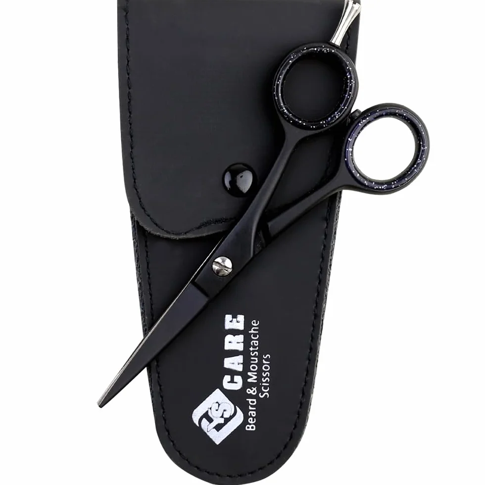 YSCARE Barba e baffi Forbici Forbici per capelli Premium da barbiere Forbici da parrucchiere da taglio per capelli extra affilate Acciaio inossidabile (5")