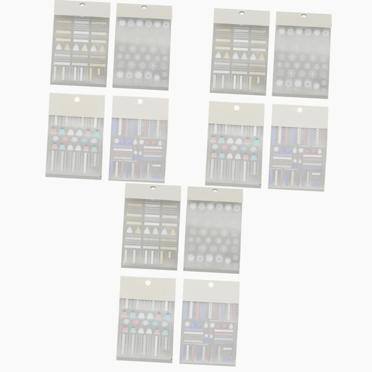 Healvian 12sets Adesivi Unghie Natalizi Con Motivi Di Maglione e Fiocchi Di Decorazioni Per Nail Art Perfetti Per Donne e Ragazze Stile Unico e Creativo Materiale Resistente e Alta