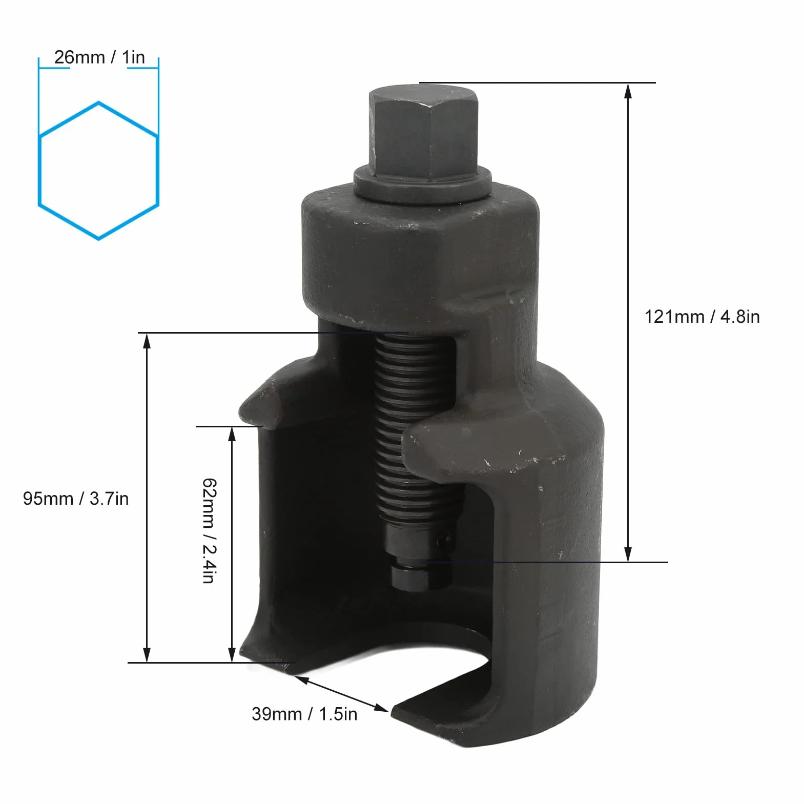 KIMISS Estrattore del Giunto Sferico del Camion, Capacità 39 Mm, per Impieghi Gravosi