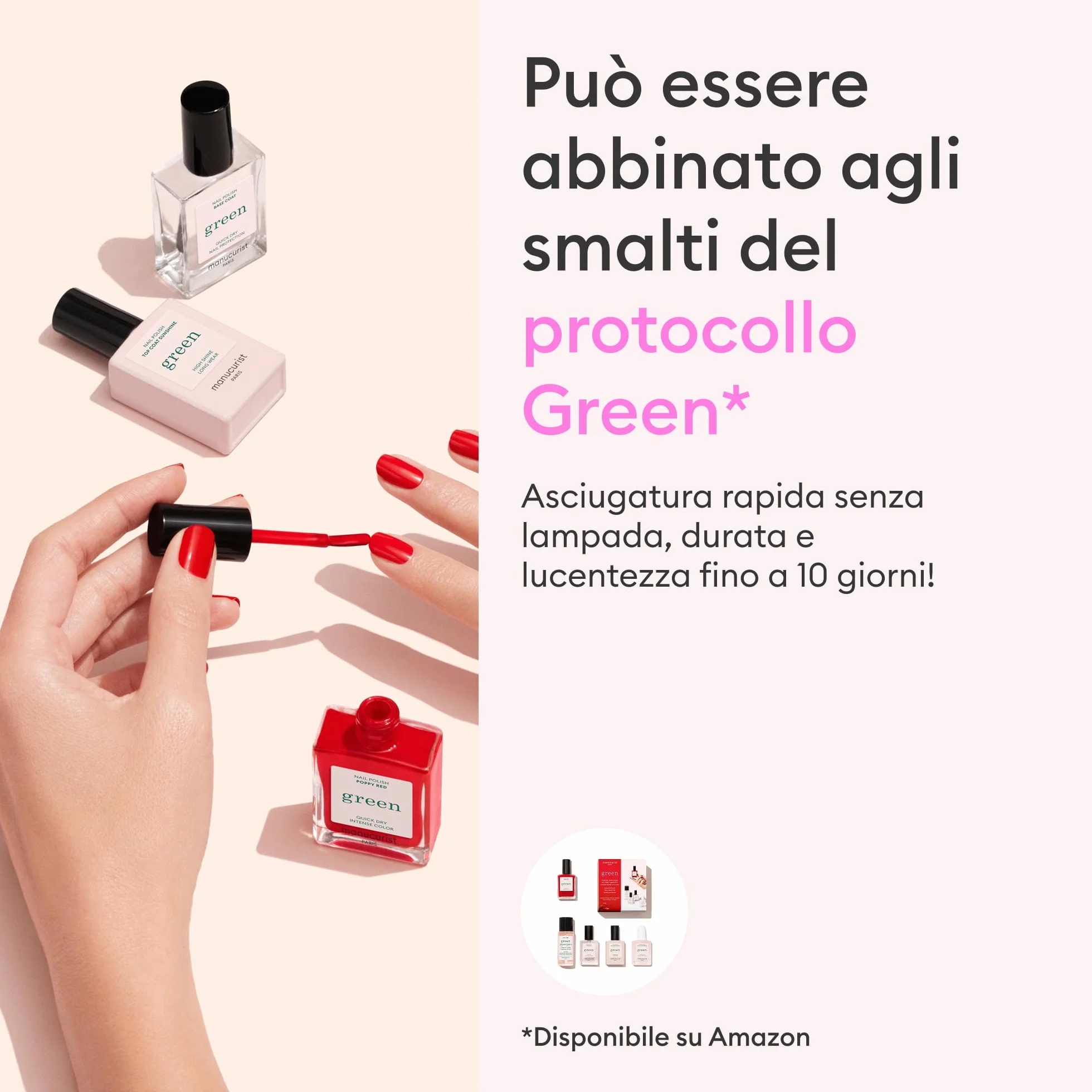 Manucurist Base S.O.S Smalto Rinforzante Unghie Danneggiate Arricchita con Vitamine Made in Francia