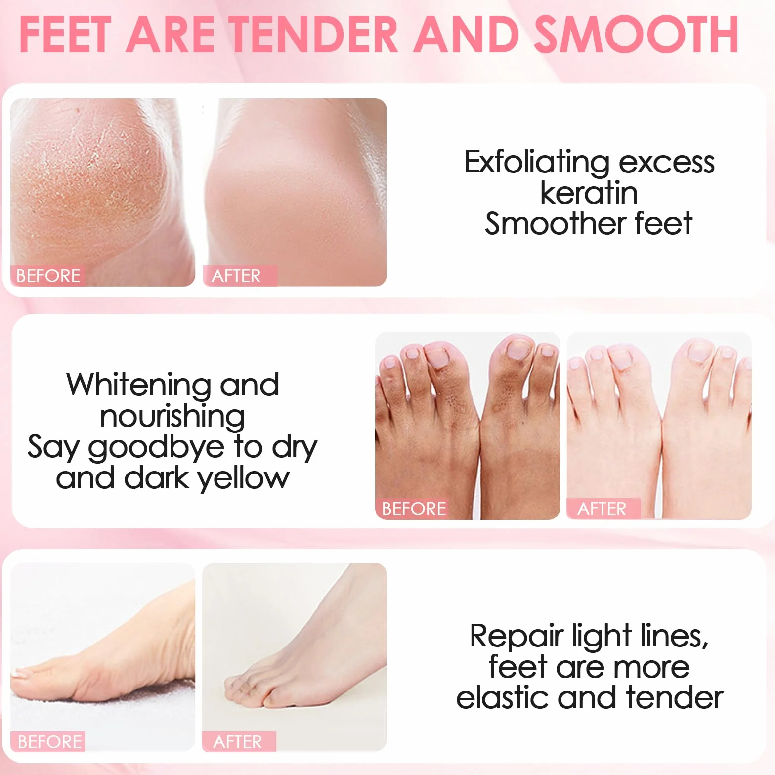 2 Paia Maschera Piedi Esfoliante, Trattamento Peeling Intenso, Peeling Delicato, Trattamento per Talloni Ruvidi, Pelle Liscia, Effetto Idratante Prolungato (Rosa/Aloe)